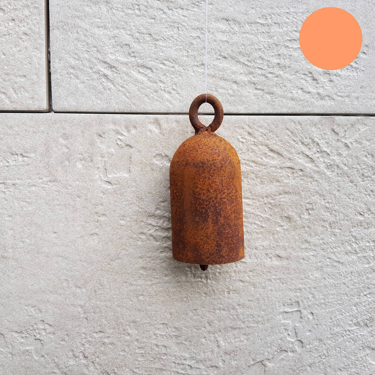 Cloche en fer rouillé, 10 cm 