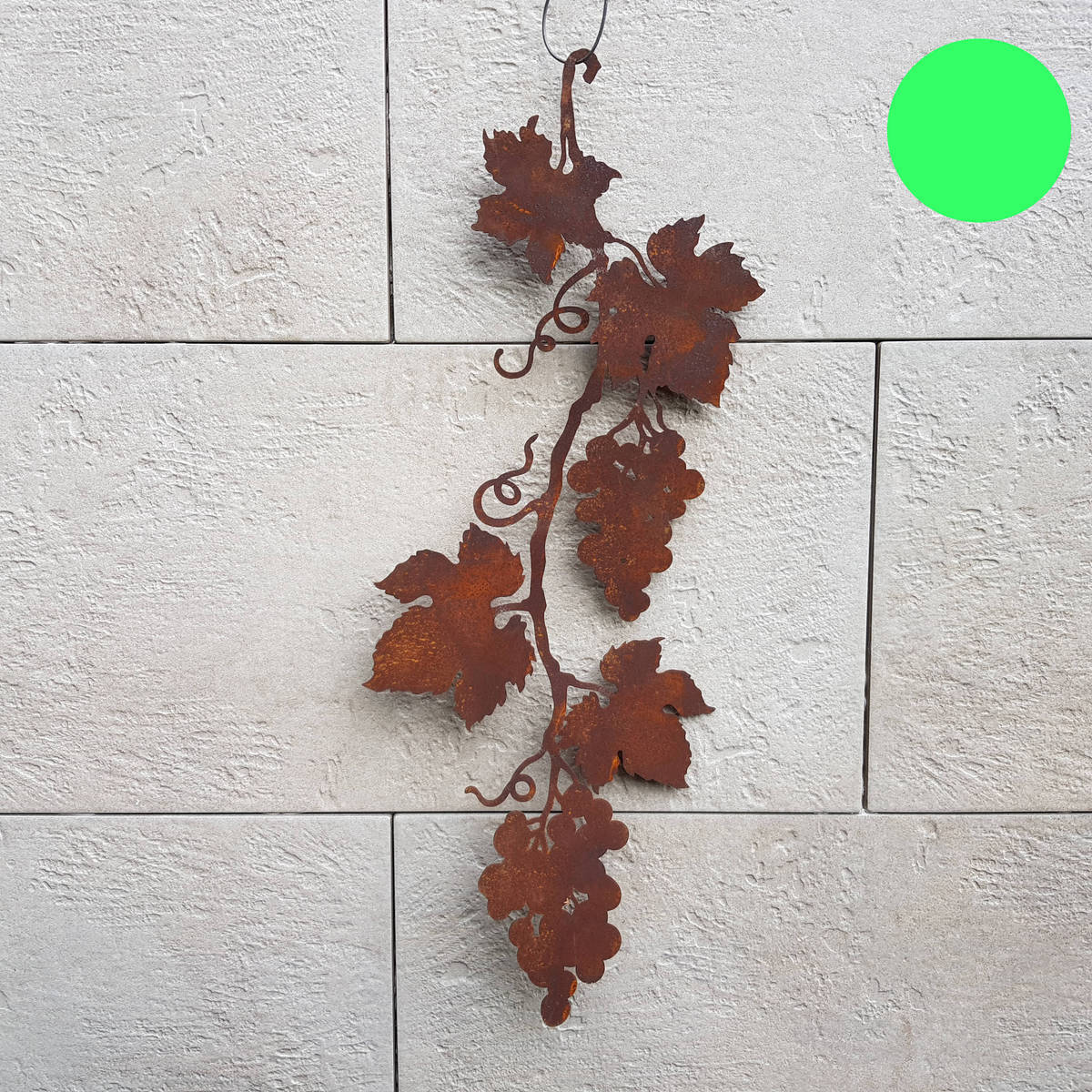 Sarment de vigne, en fer rouillé, 60 cm 