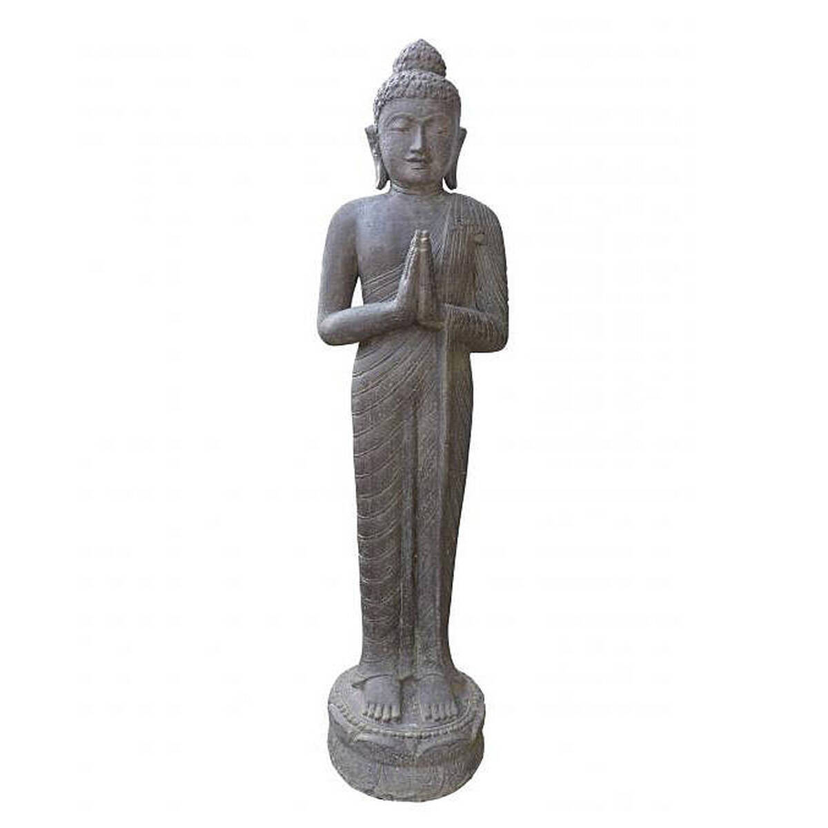 Bouddha debout en pierre, hauteur 158 cm 