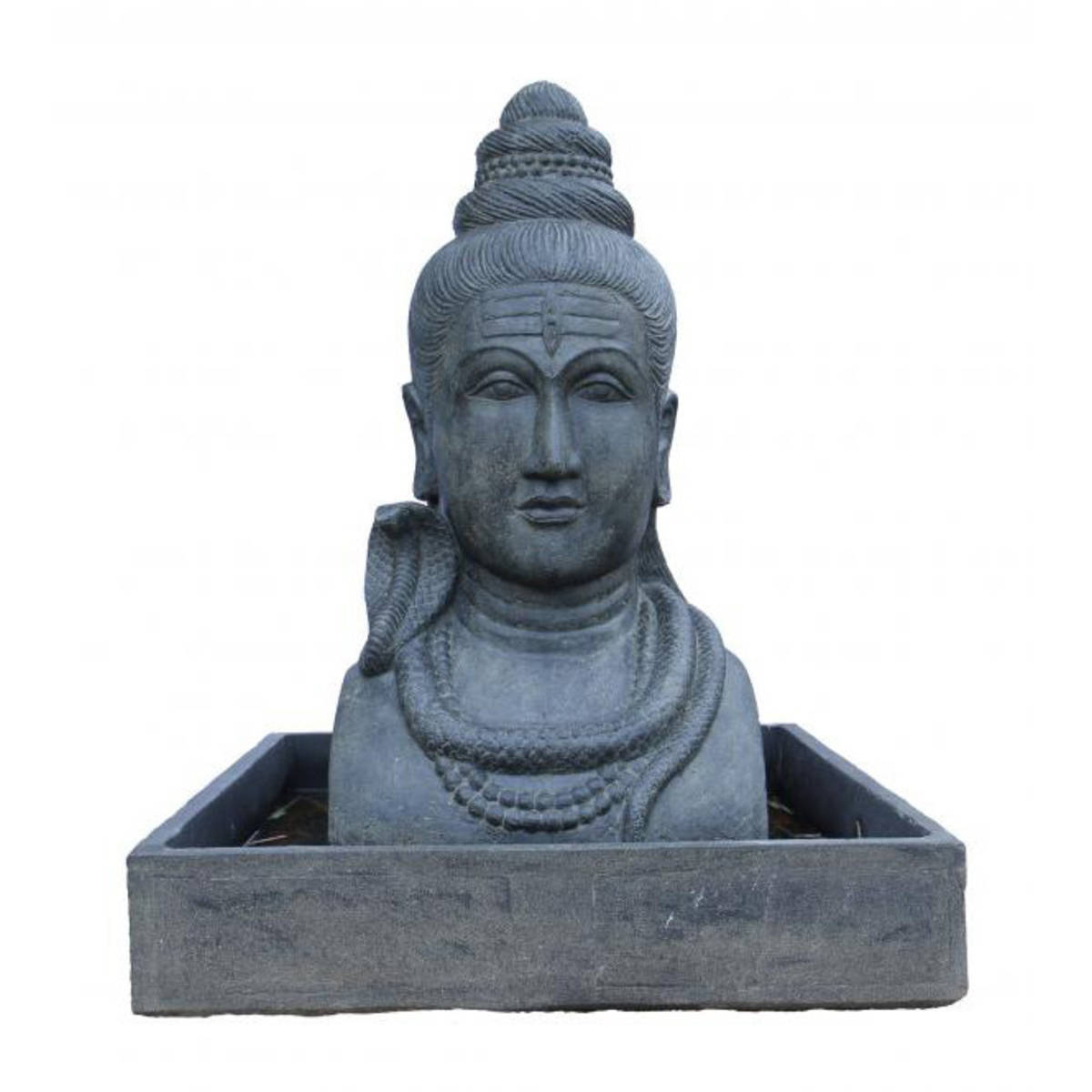 Buste de Shiva, en pierre, hauteur 115 cm 