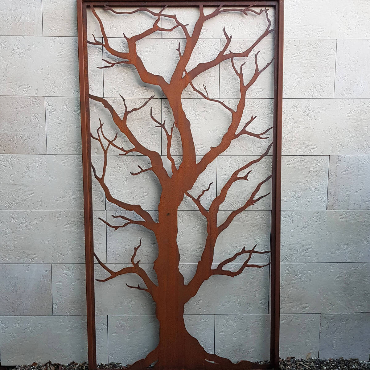 Paravent aus Rosteisen, Höhe 200cm