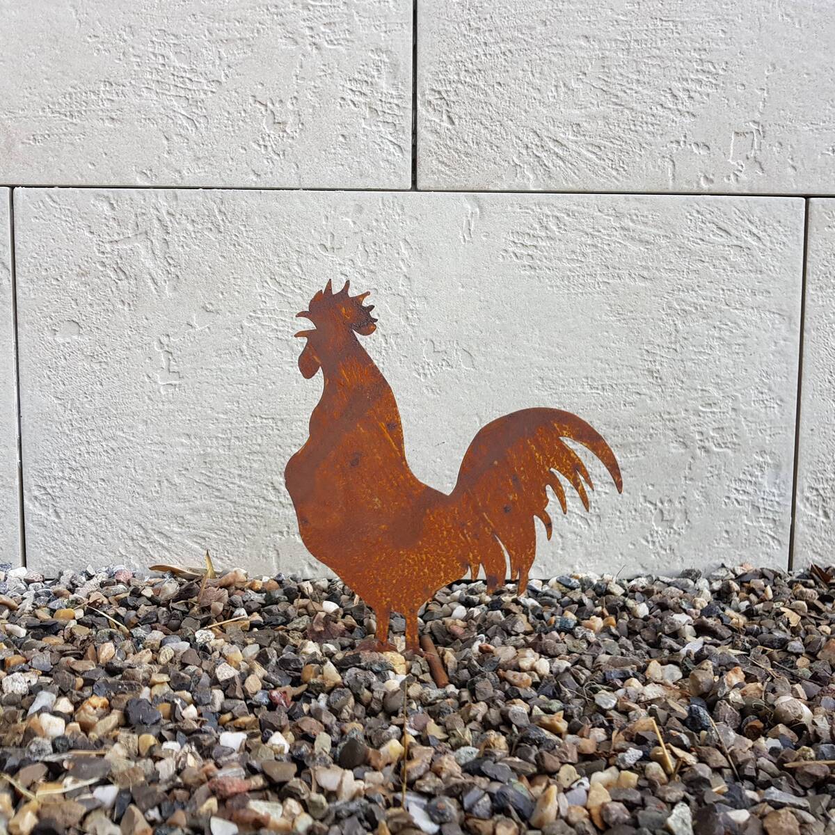 Hahn aus Rosteisen, Höhe 22cm