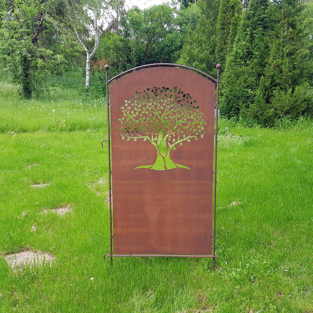 Paravent en fer rouillé, 140 x 72cm  