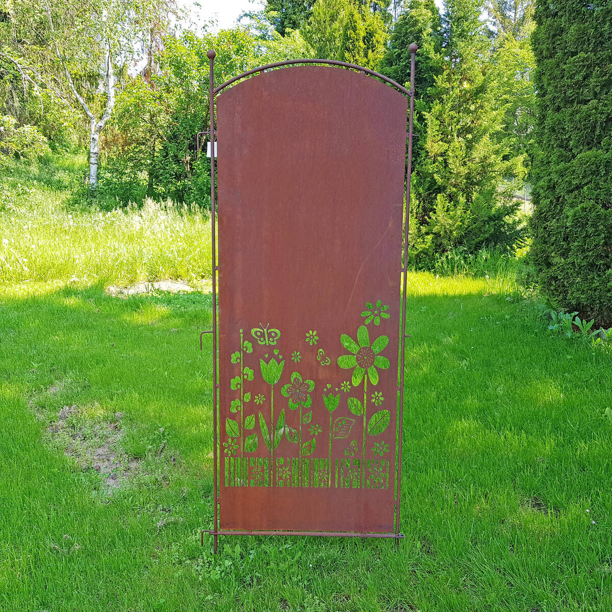 Paravent en fer rouillé, 190 x 72cm  
