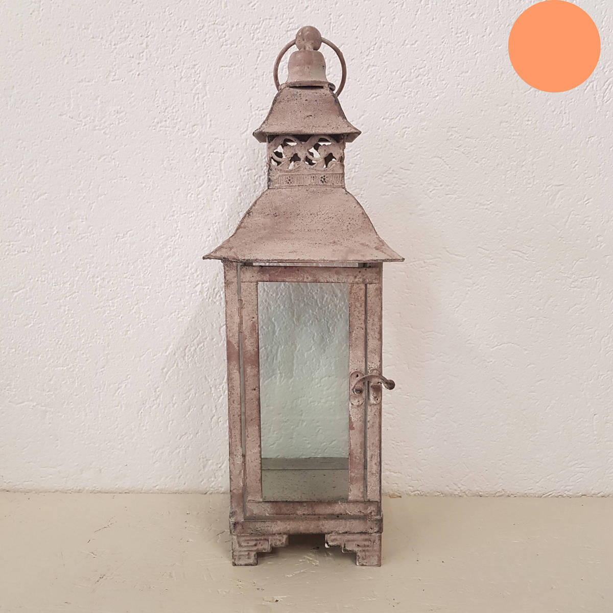 Lanterne en métal, carrée, H. 46 cm 