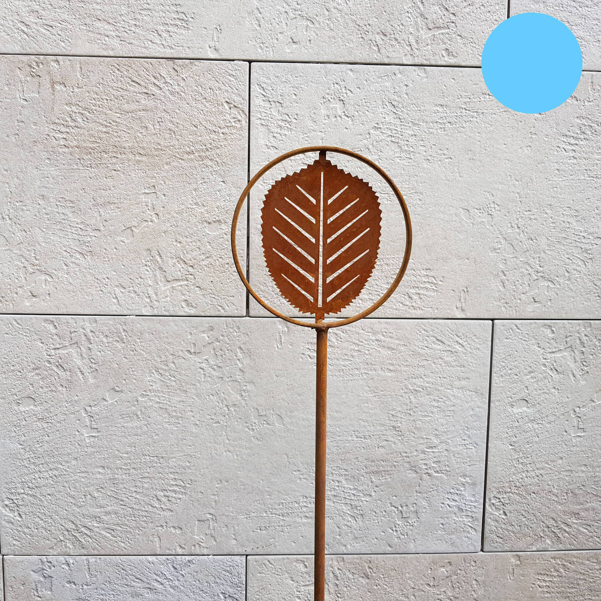 Feuille de noisetier sur tige, H. 150 cm 