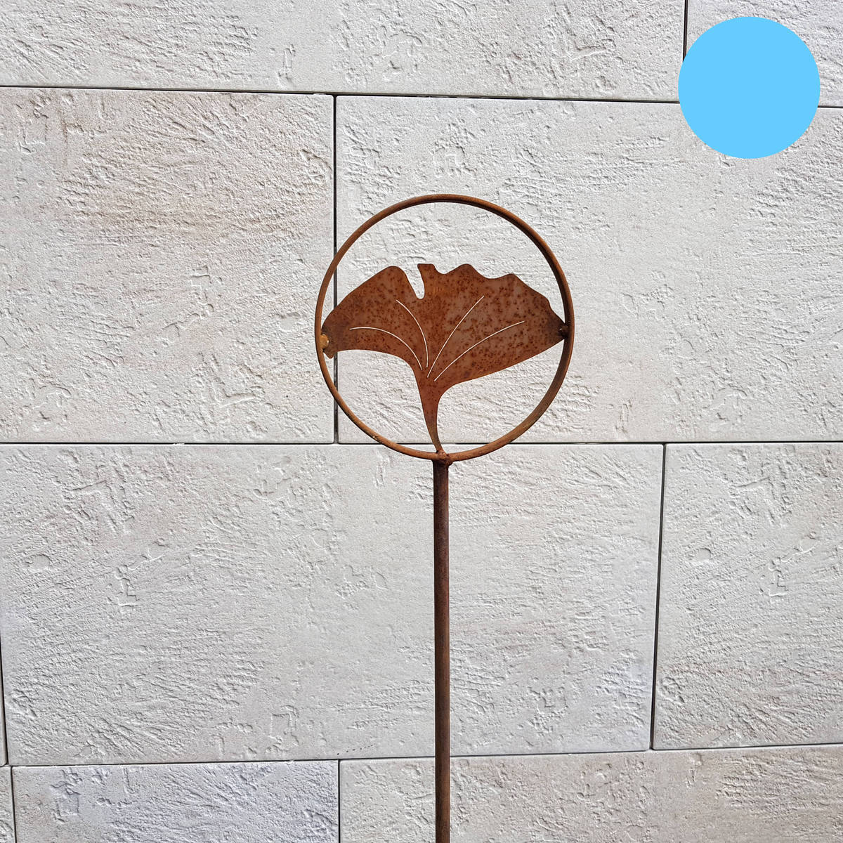Deko Stecker ''Gingko'' aus Rosteisen, Höhe 150cm  