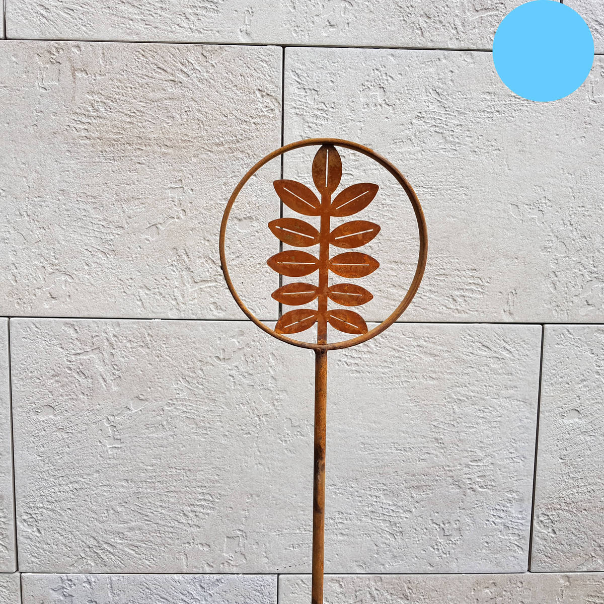 Feuille de frêne sur tige, H. 150 cm 