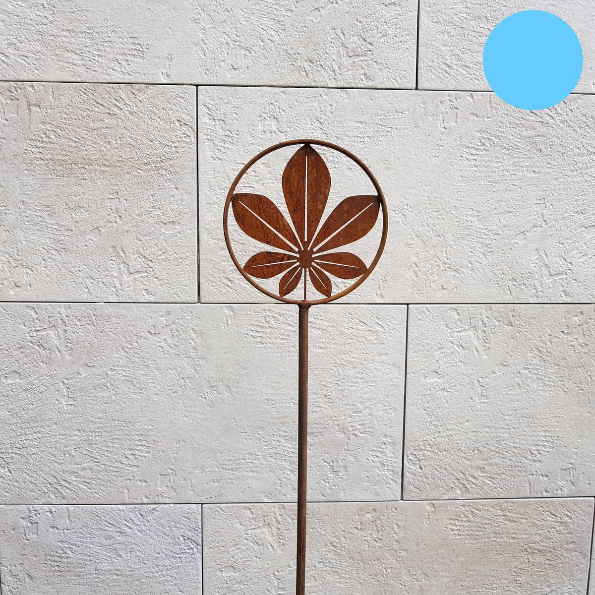 Deko Stecker ''Kastanie'' aus Rosteisen, Höhe 150cm  