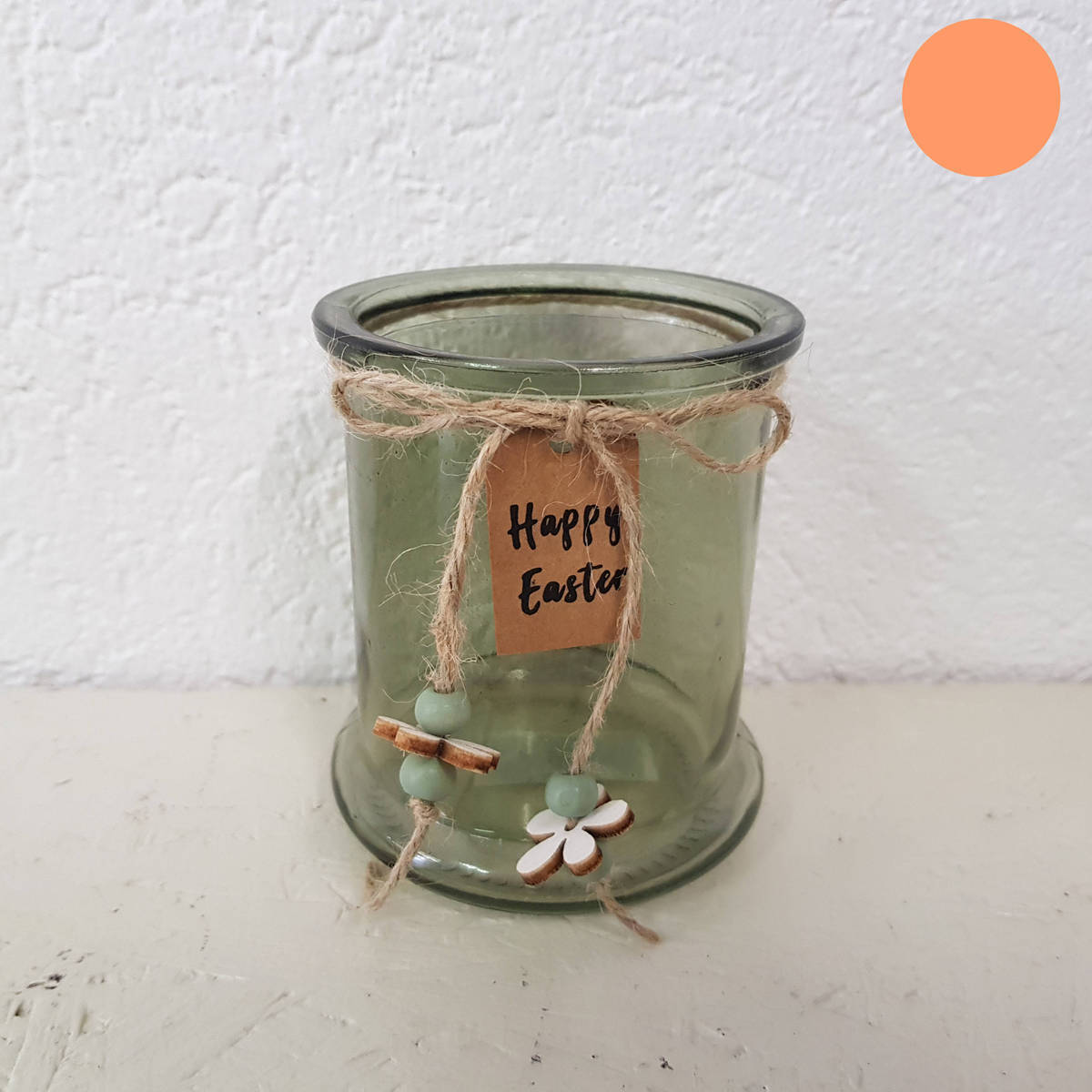 Glas ''Happy Easter'', Höhe 10cm