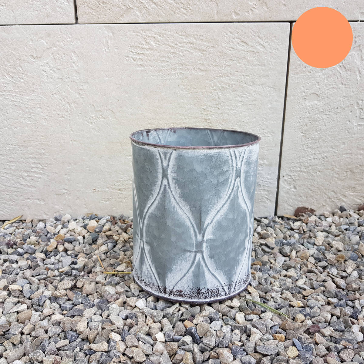 cache pot en métal, rond, Ø 15 cm 