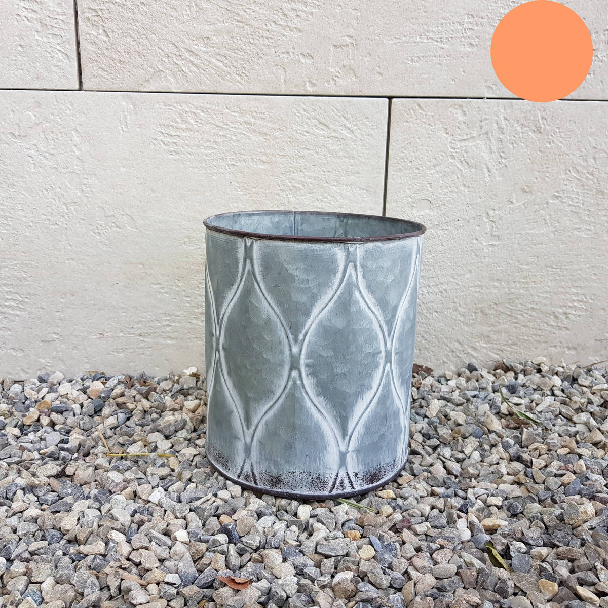 cache pot en métal, rond, Ø 18 cm 