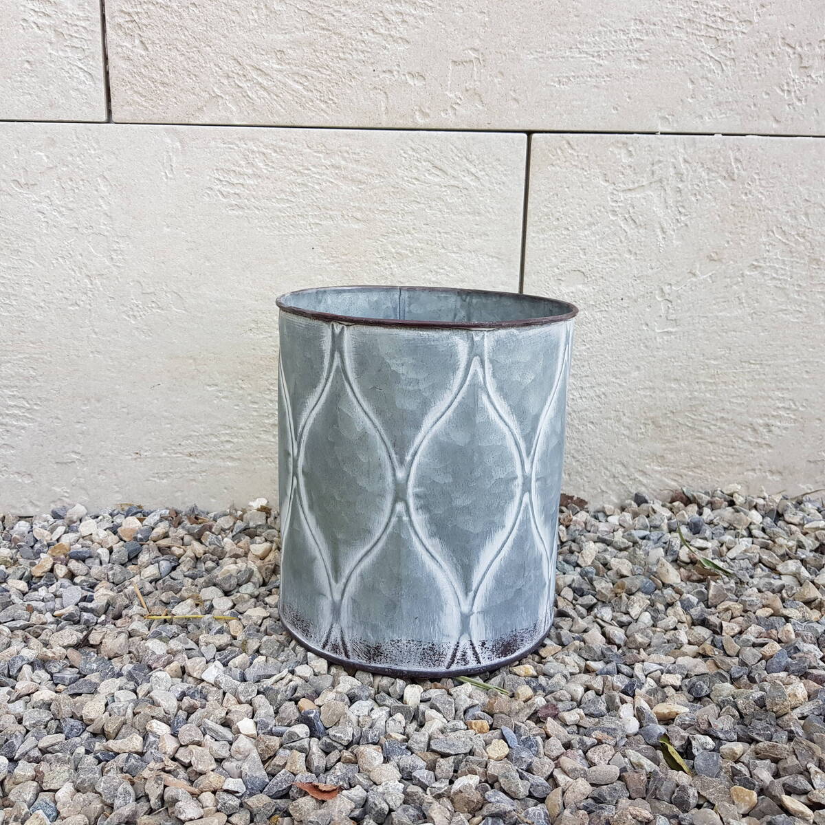 cache pot en métal, rond, Ø 18 cm 