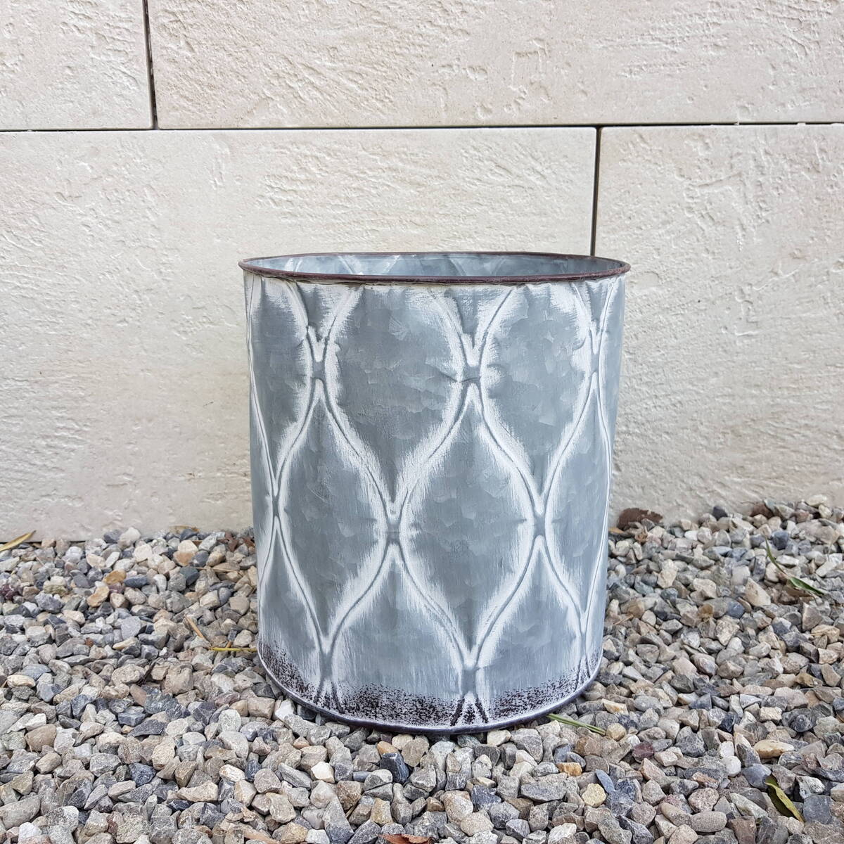 Übertopf aus Metall, rund, Ø 20cm