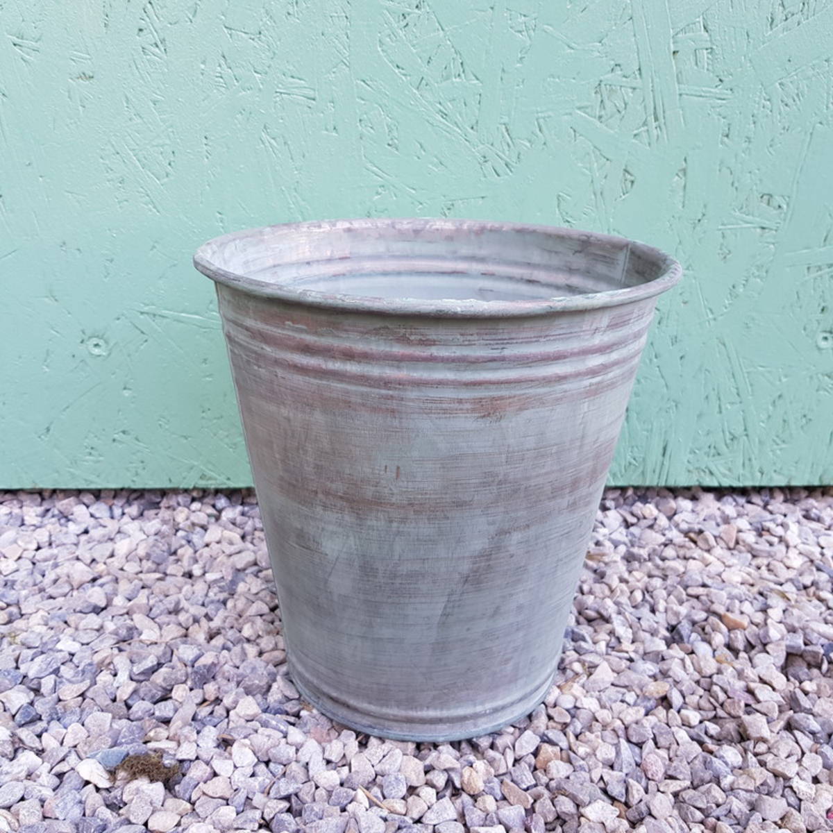 Cache pot en métal, rond, Ø 22cm 