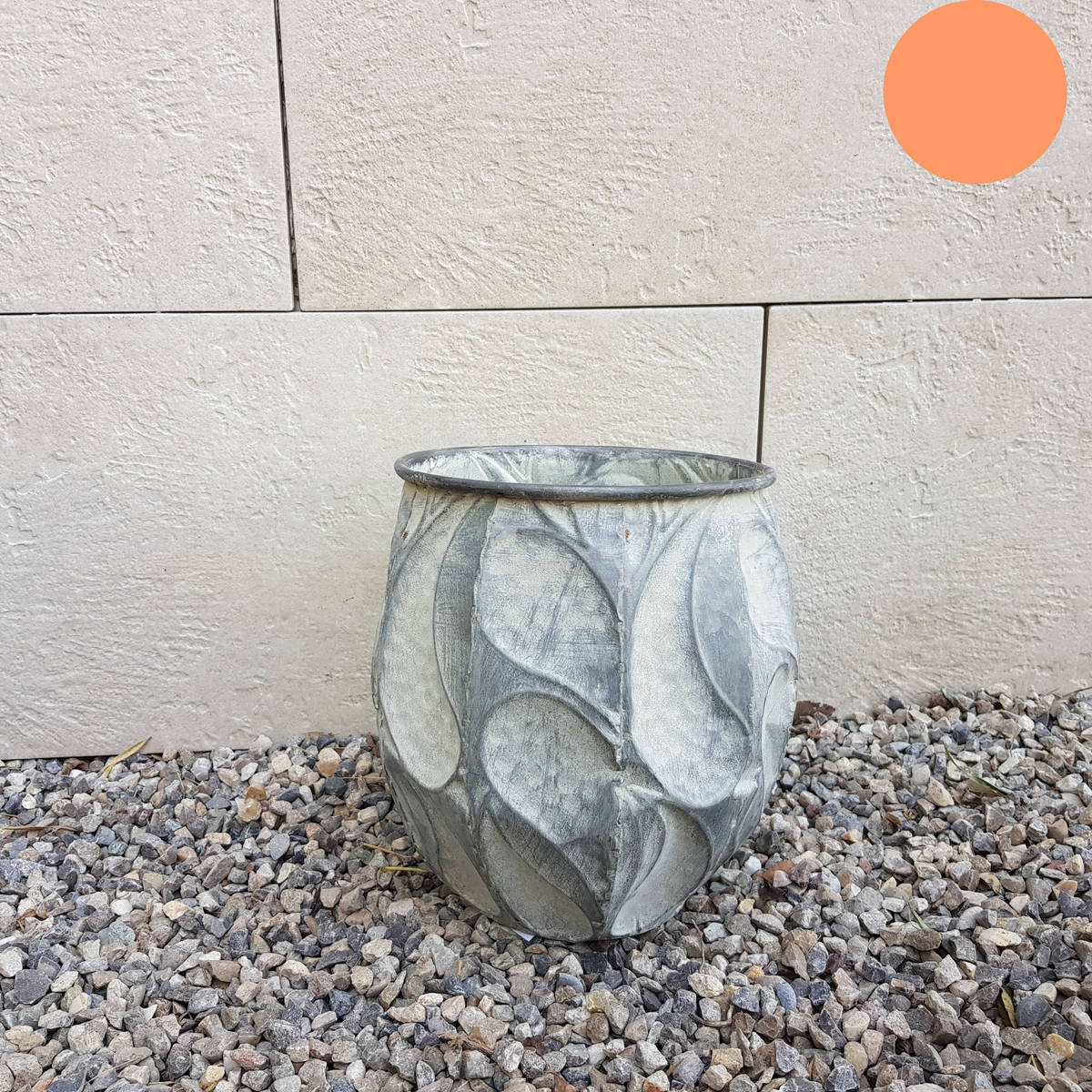 Superbe cache pot en métal, Ø 20 cm 