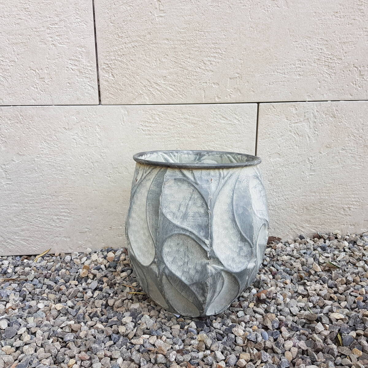 Superbe cache pot en métal, Ø 20 cm 