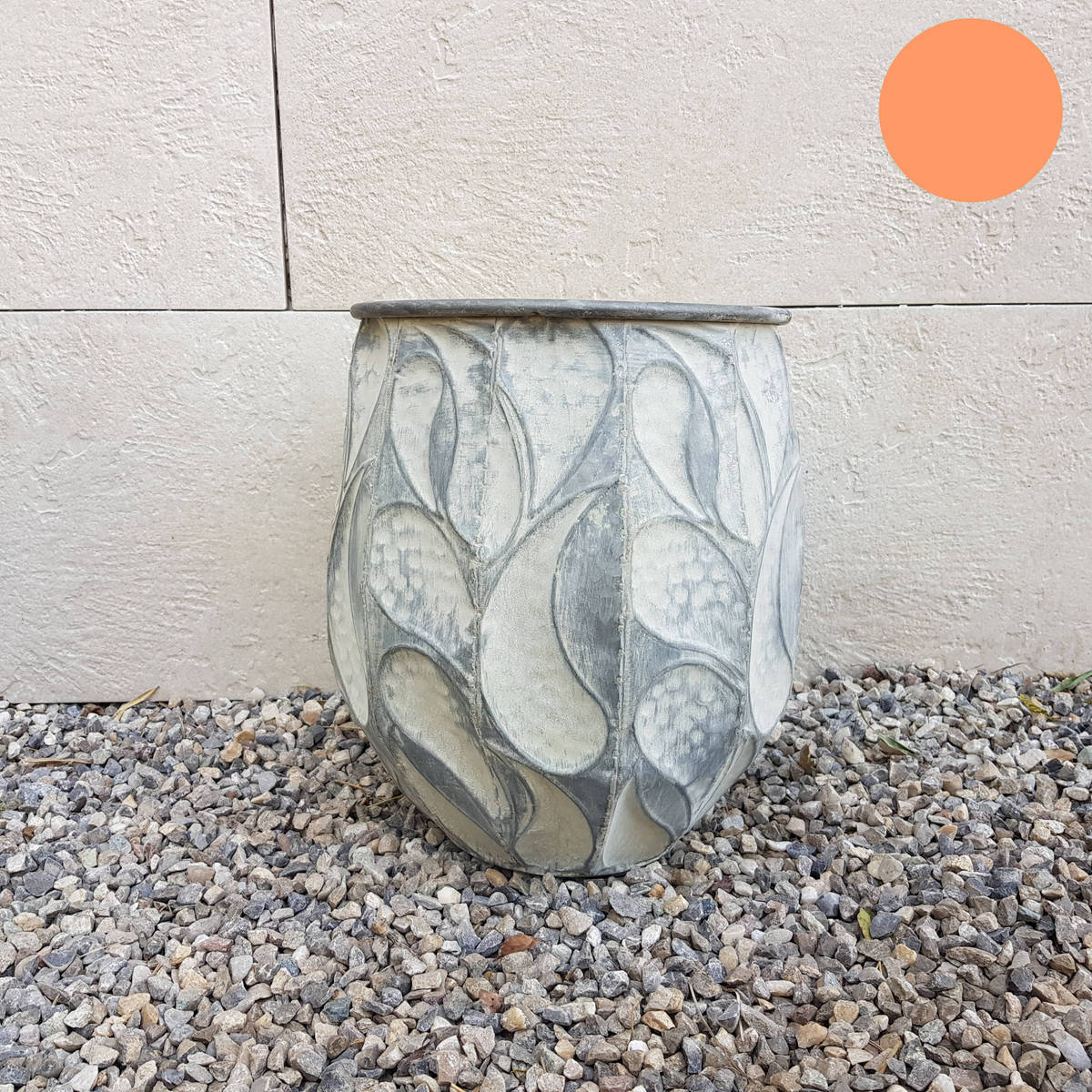 Superbe cache pot en métal, Ø 24 cm 