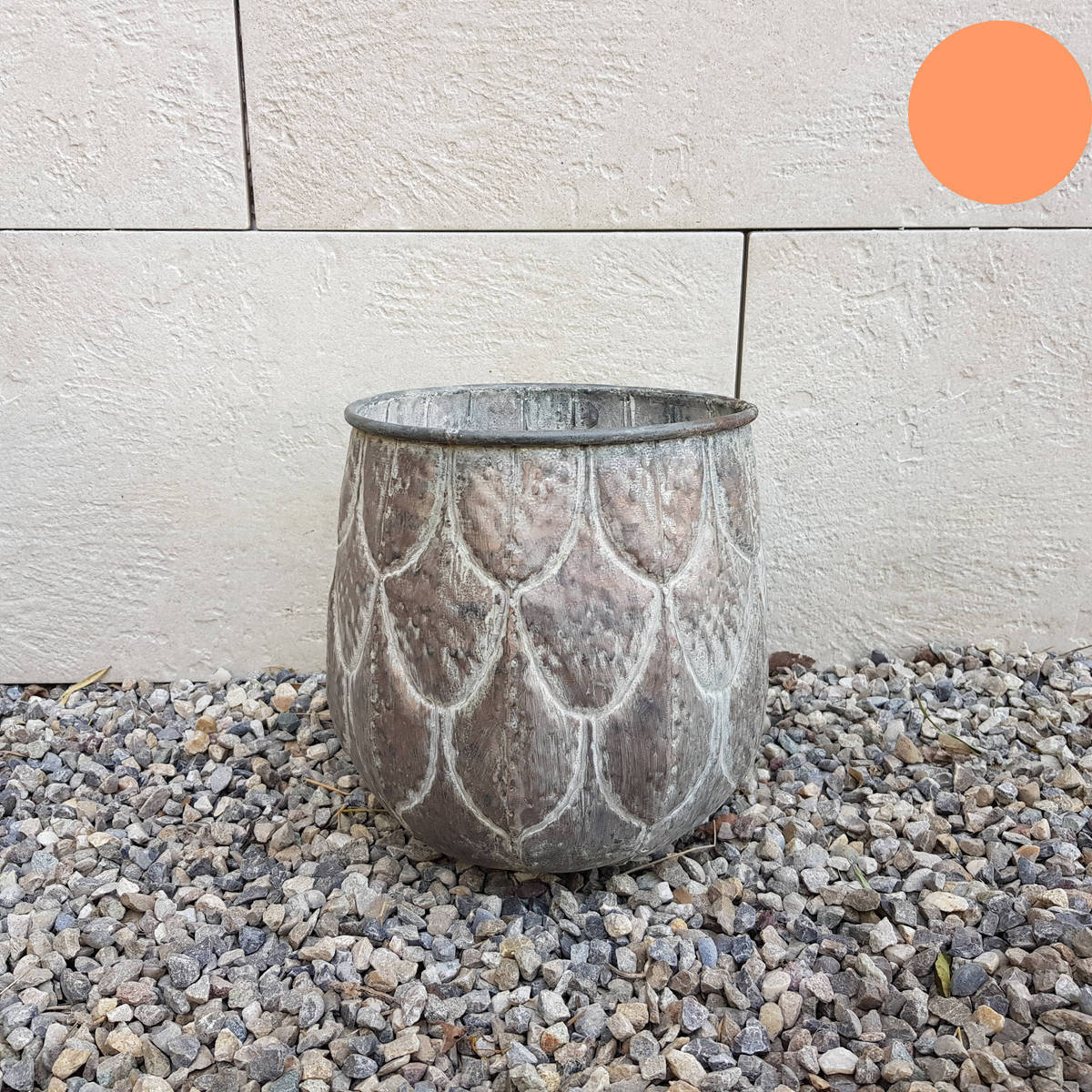 Superbe cache pot en métal, Ø 20 cm