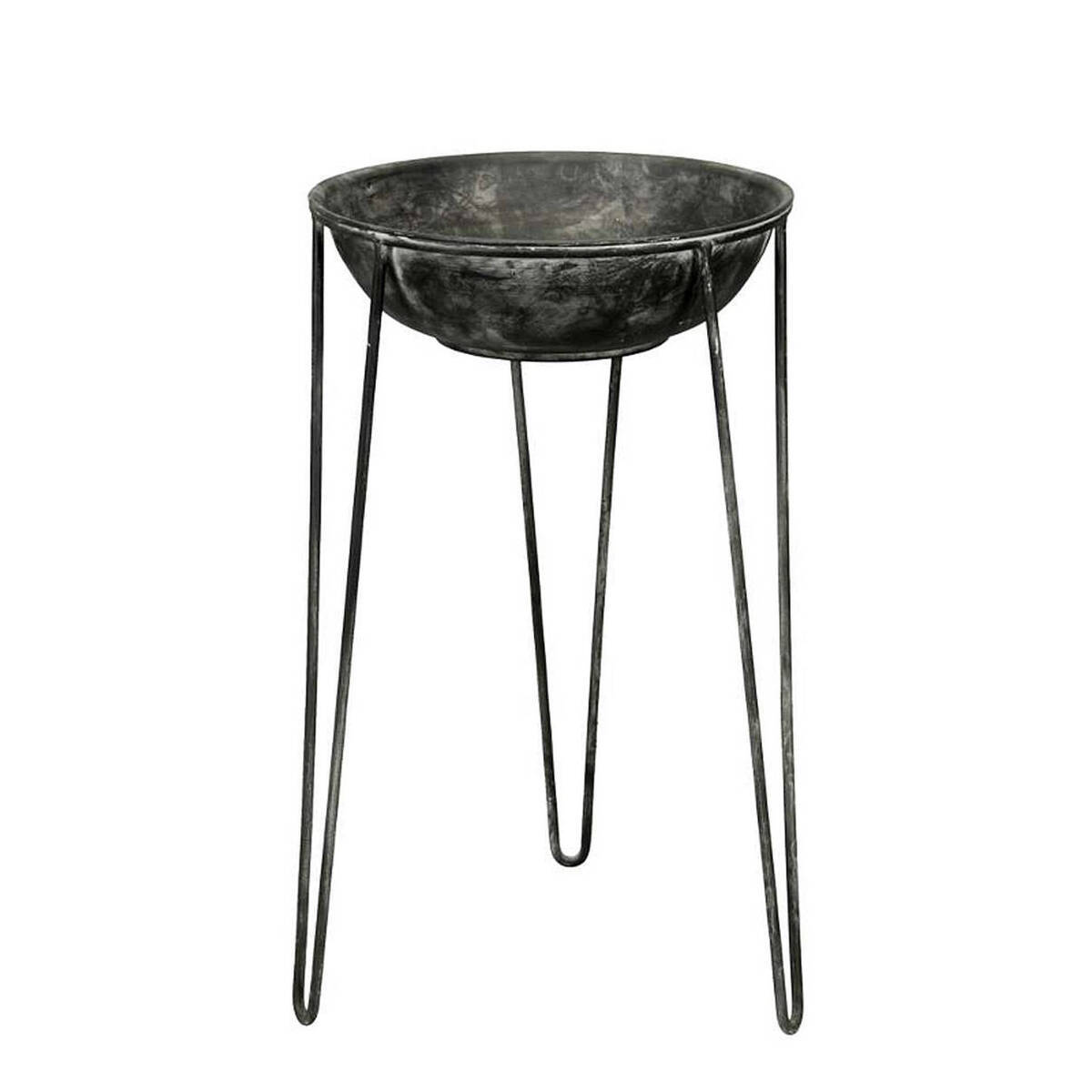 Schale auf Ständer aus Metall, Höhe 55cm