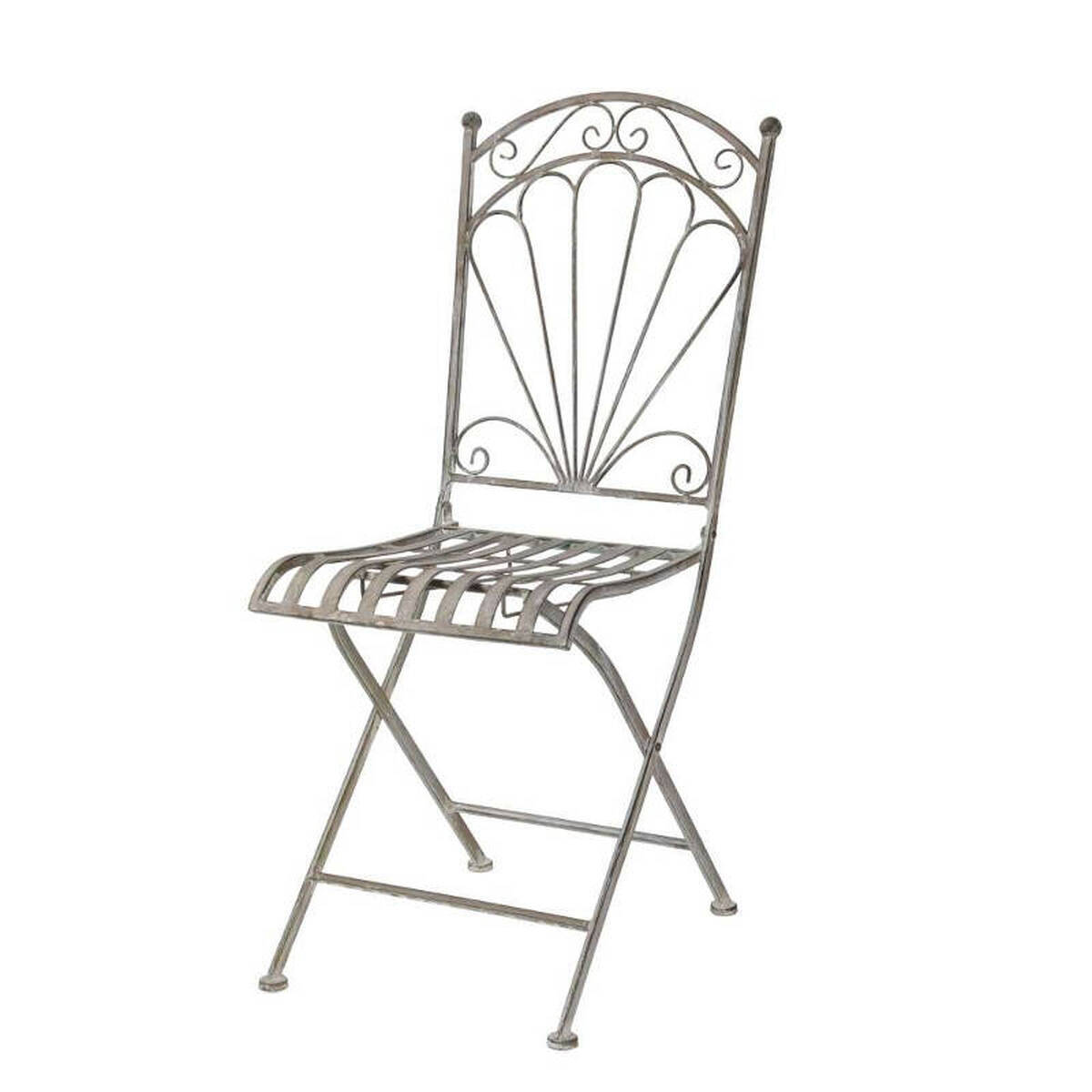 Stuhl aus Metall, Farbe grau