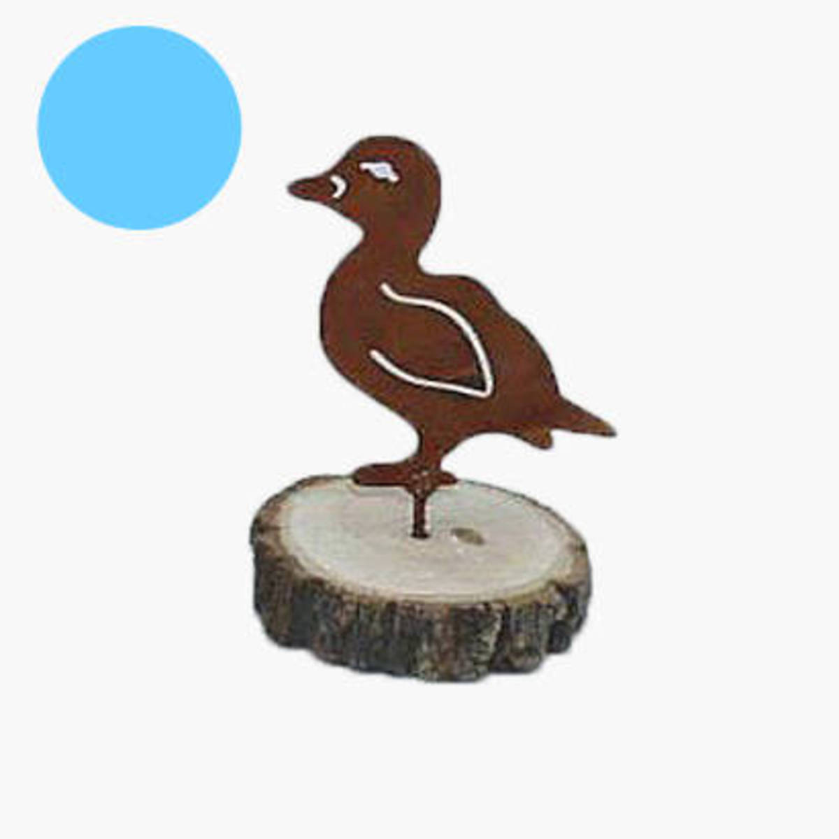 Poussin en fer rouillé, à visser, 9x9cm