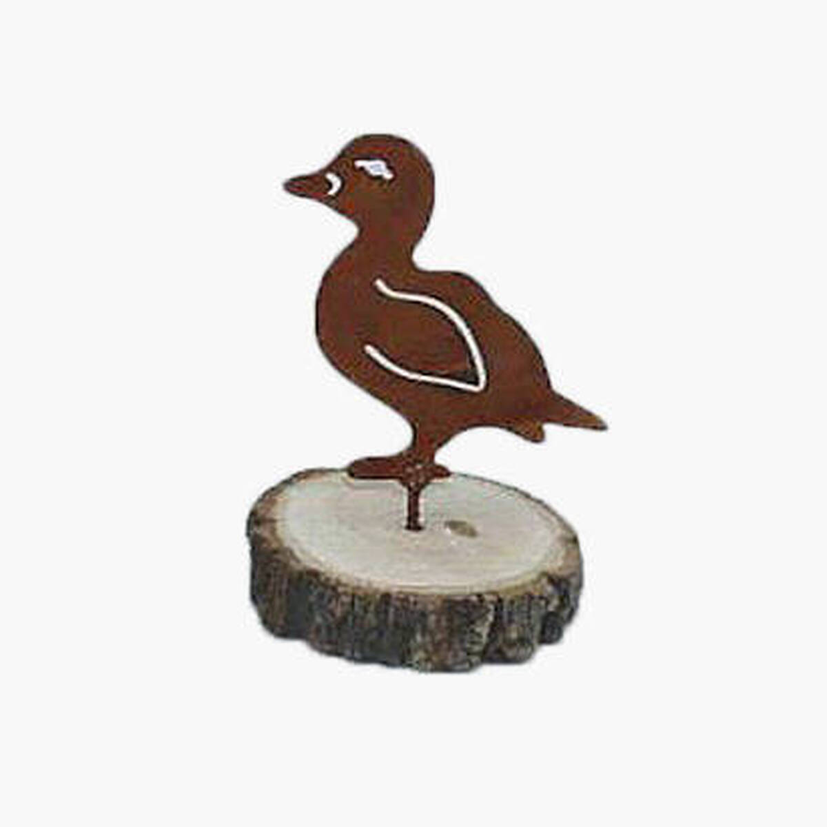 Poussin en fer rouillé, à visser, 9x9cm