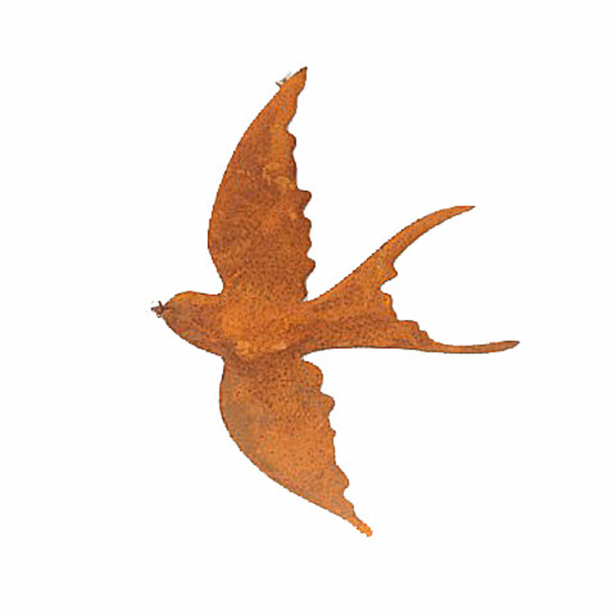 Schwalbe zum Hängen, aus Rosteisen, 18x26cm