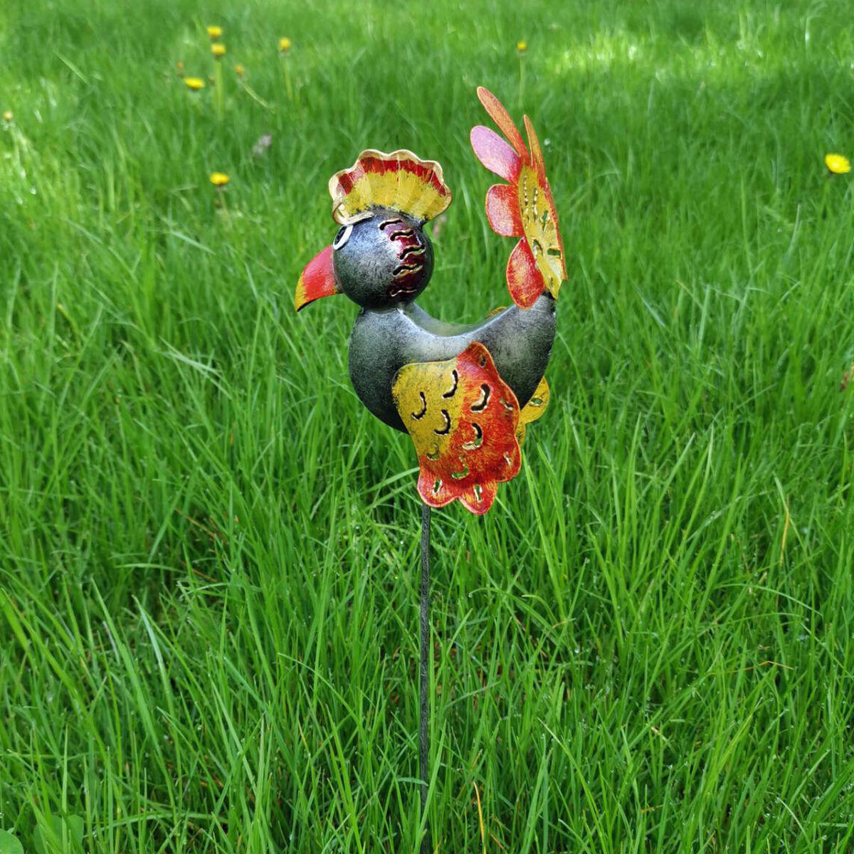 Gartenstecker Vogel Fantasie, aus Metall, H. 60cm