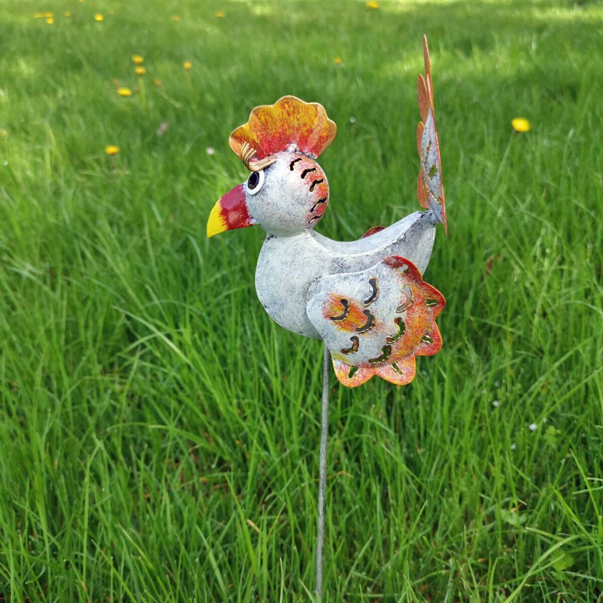 Gartenstecker Vogel Fantasie, aus Metall, H. 60cm