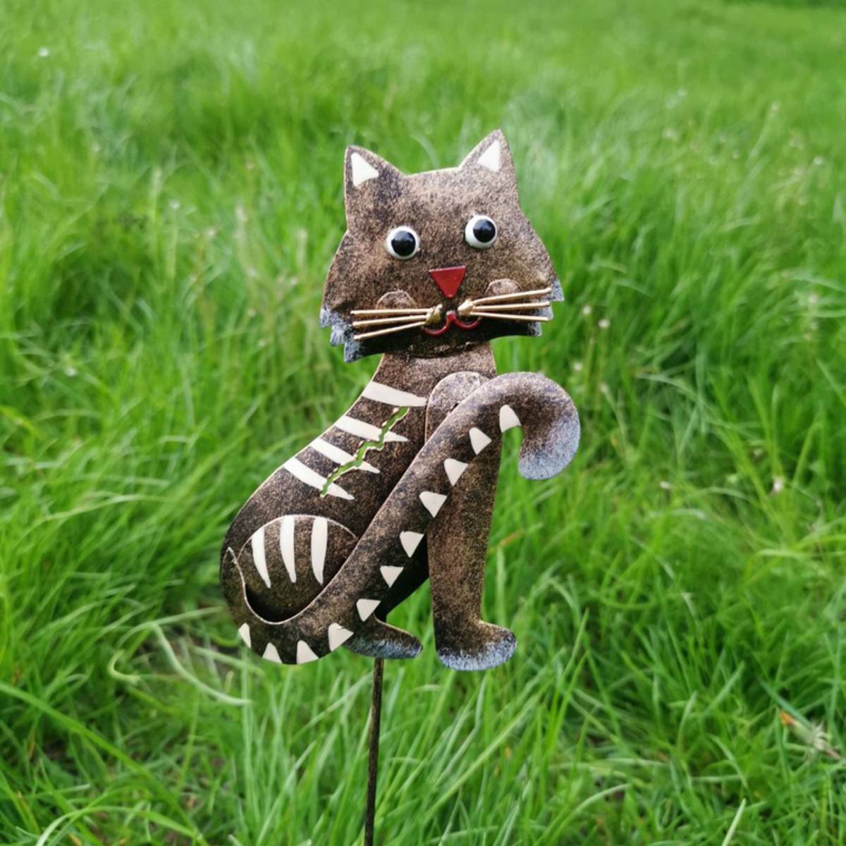 Katze aus Metall, zum Stecken, Höhe 44cm