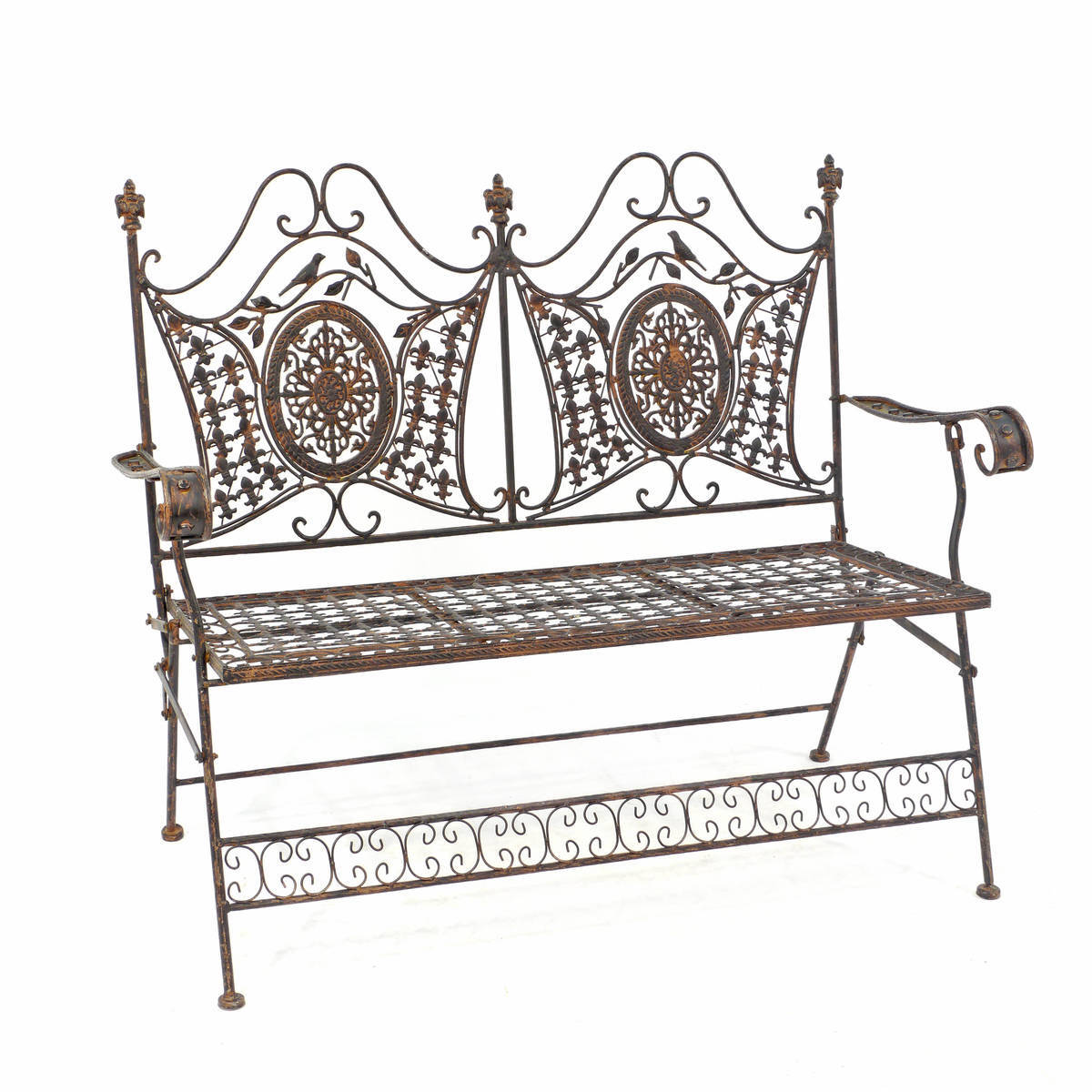 Banc de jardin, en métal, Largeur 110cm