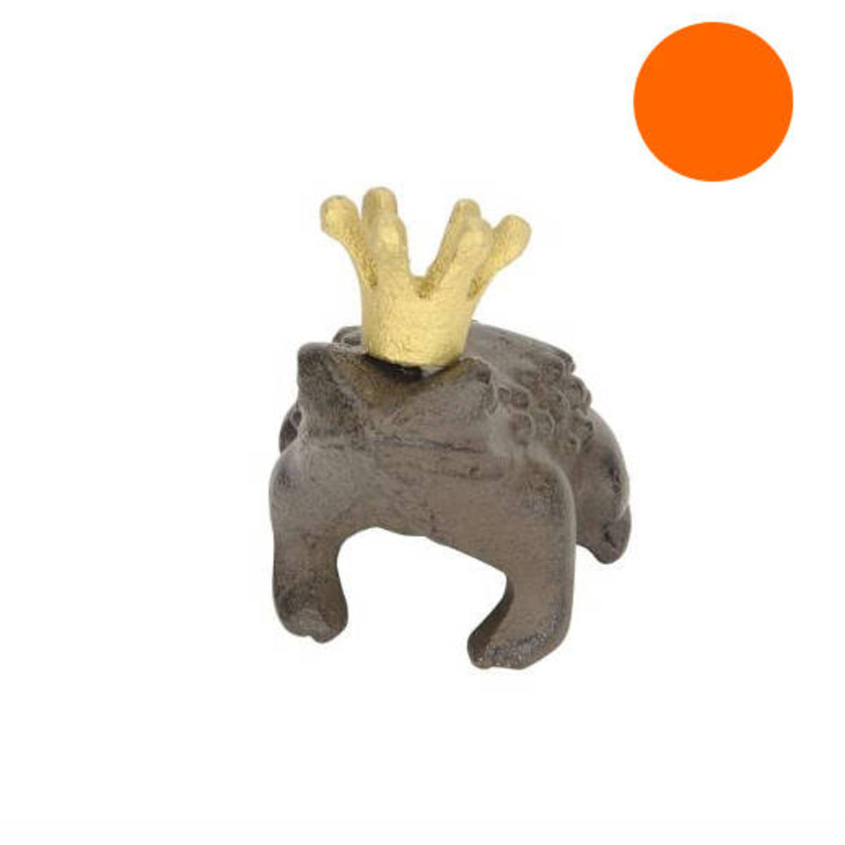  Grenouille roi, en fonte, 8x8cm