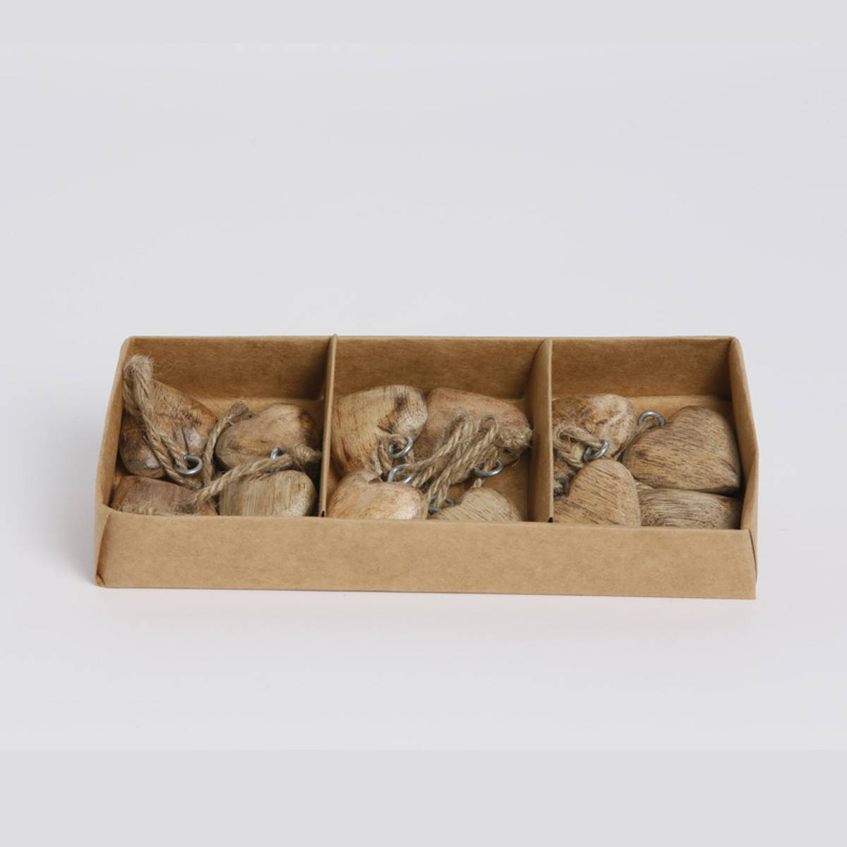 Coeurs en bois, 12 pièces 