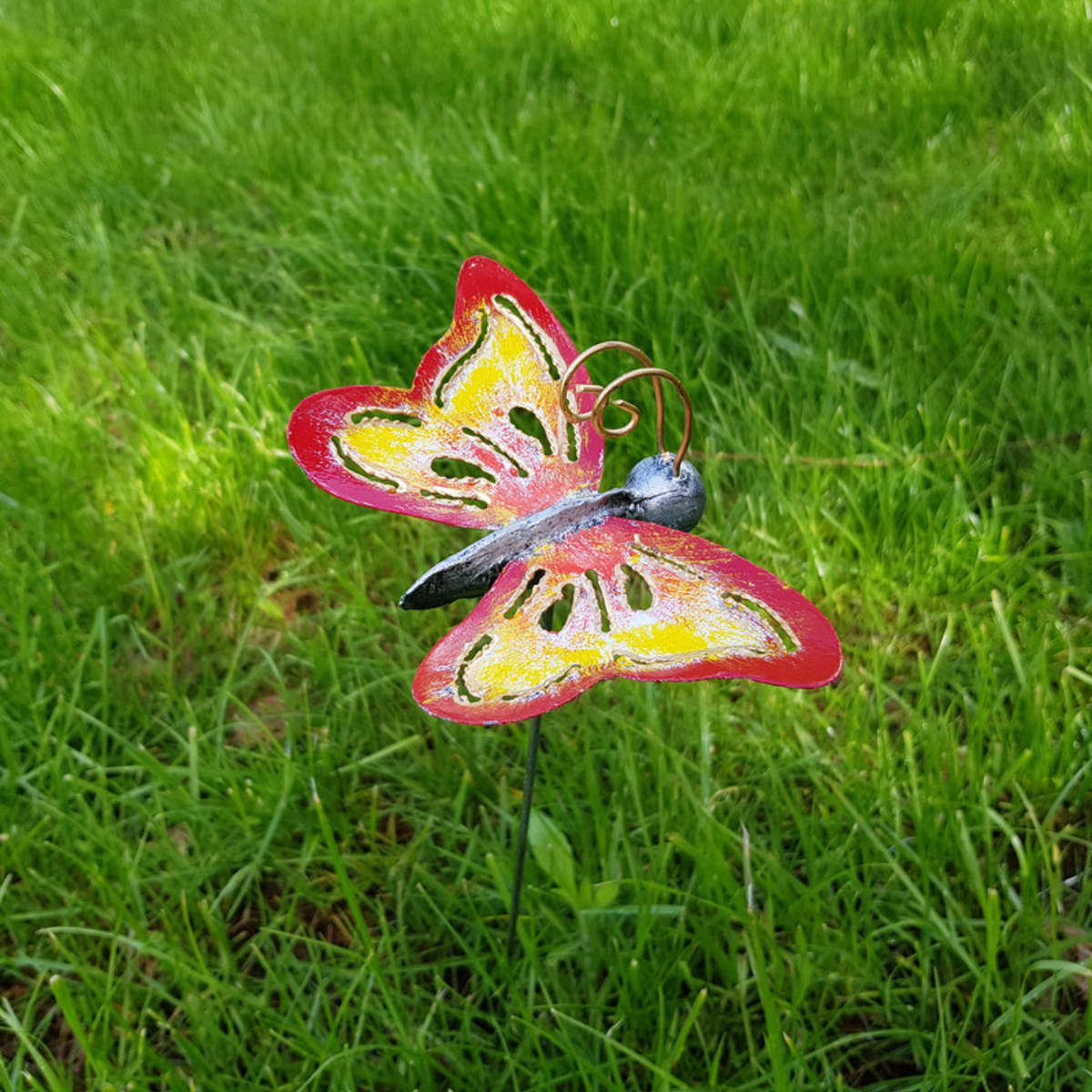 Papillon 22cm sur tige 40cm main image 0