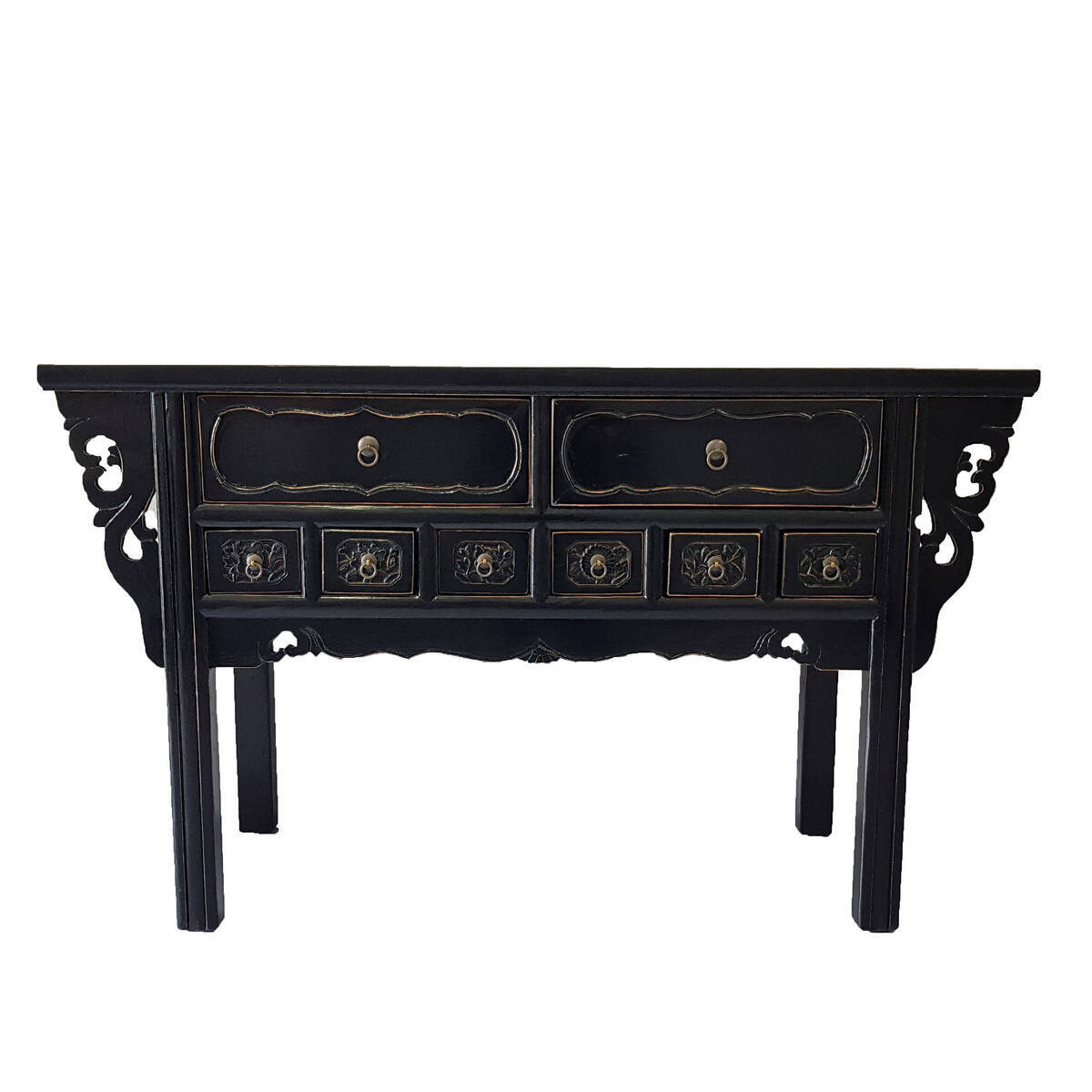 Chinesischer Tisch, Farbe antik schwarz