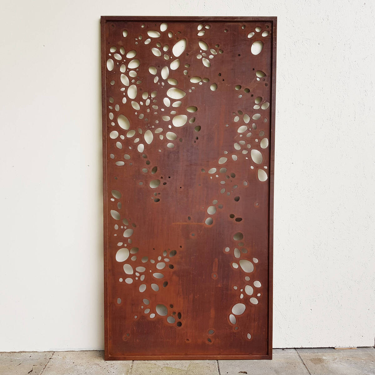 Paravent aus Rosteisen, 200x100cm