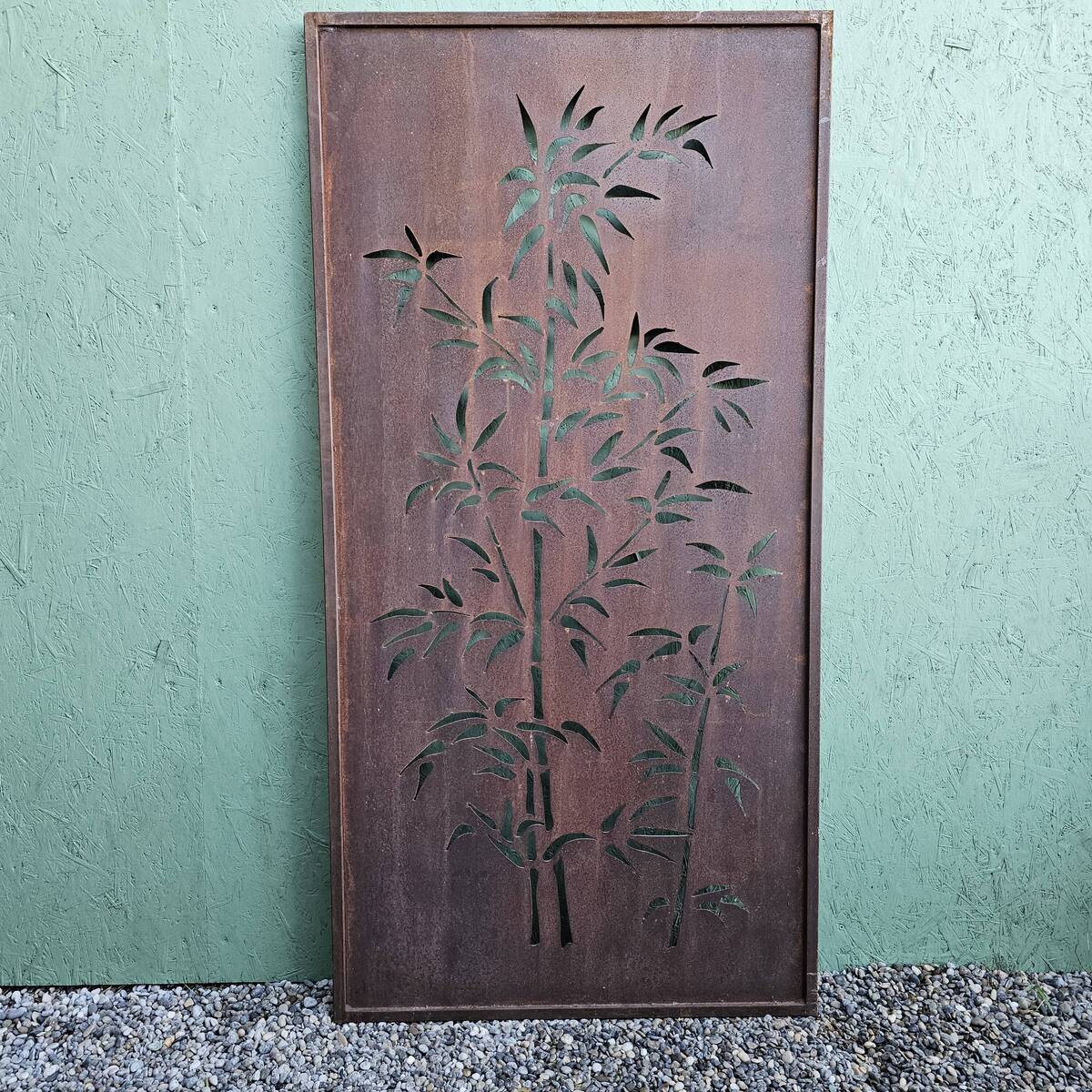 Paravent ''Bambou'' en fer rouillé, 200x100cm