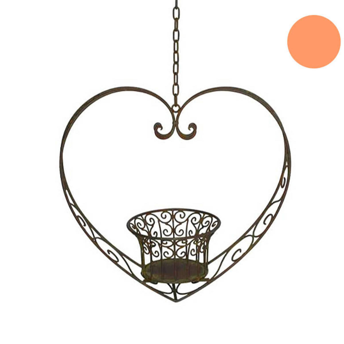 Coeur en métal, à suspendre, 40 cm 