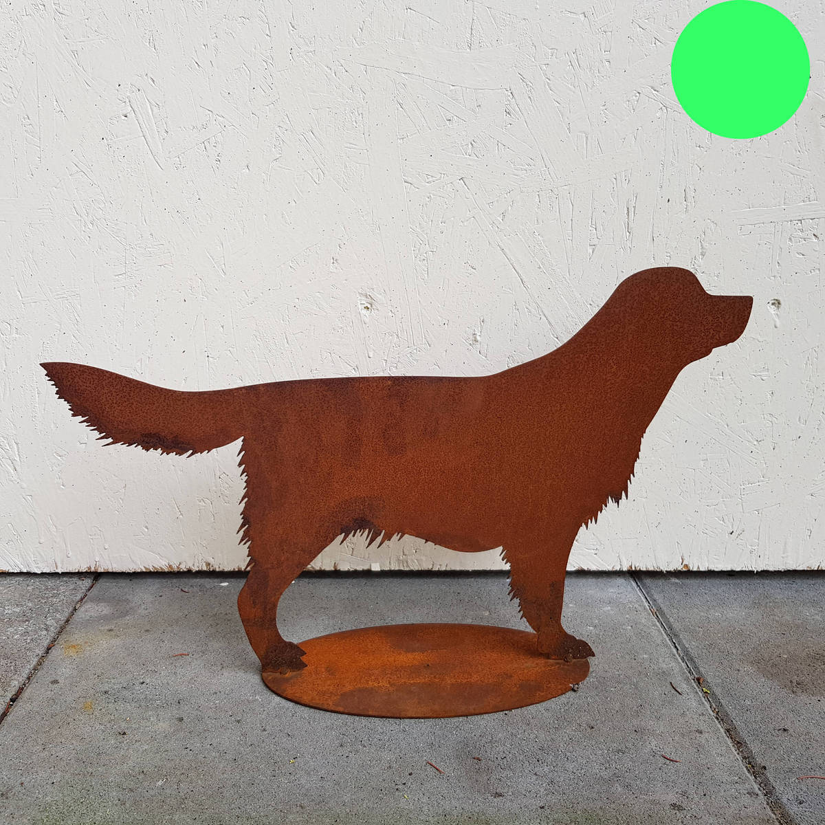 Chien en fer rouillé, à poser, Largeur 50cm  