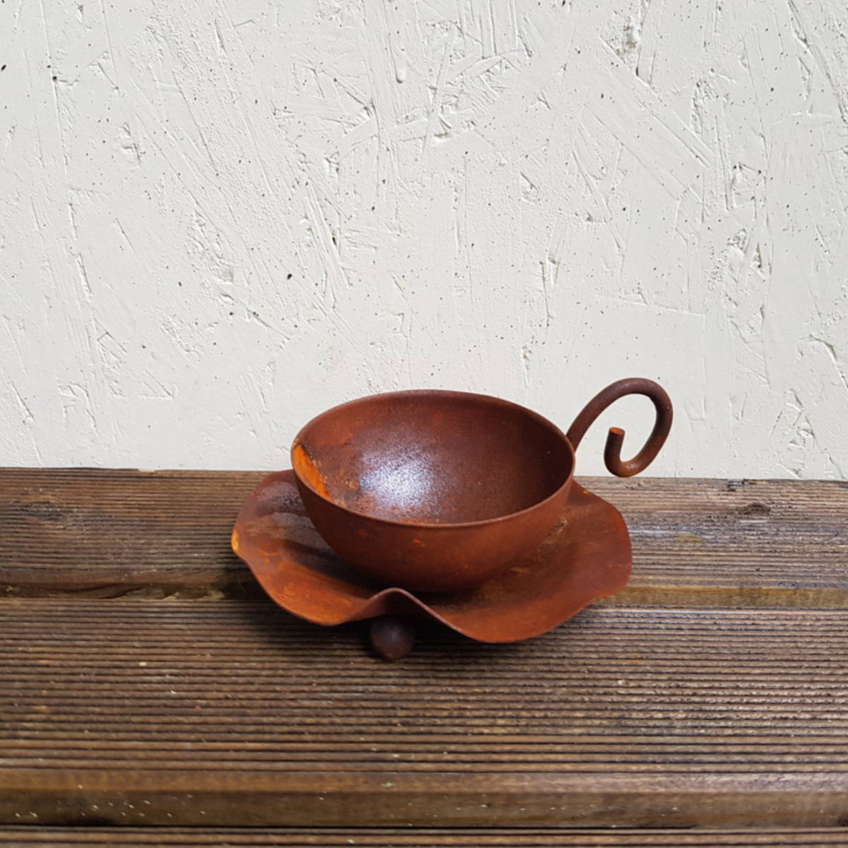 Tasse en fer rouillé, à planter, Ø 12cm