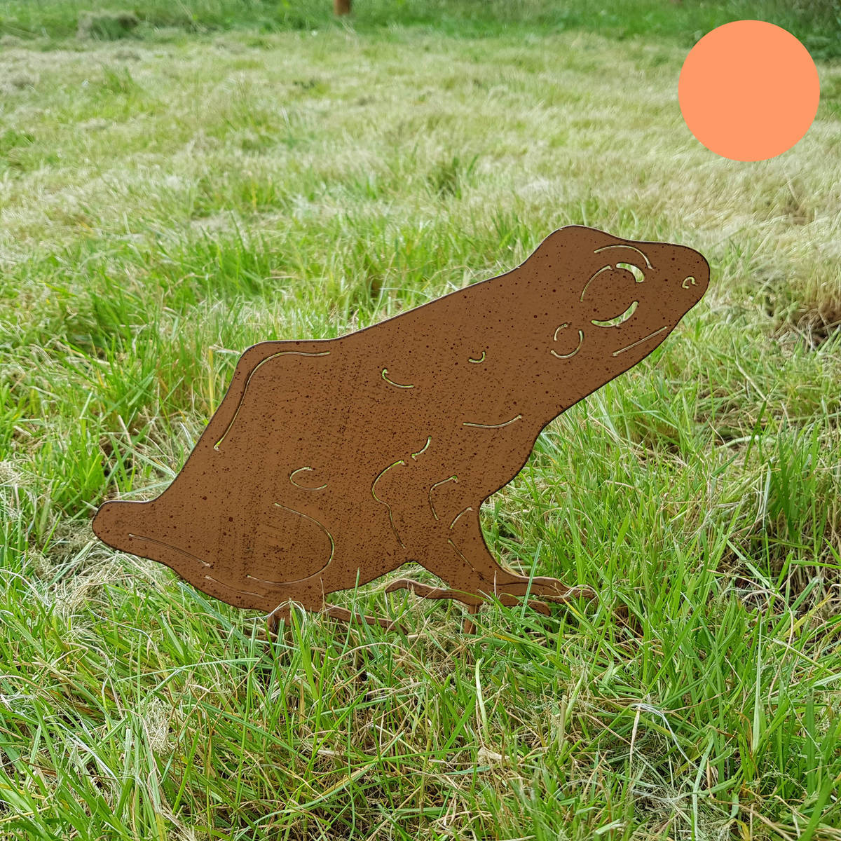 Frosch aus Metall, zum Stecken, Höhe 30cm