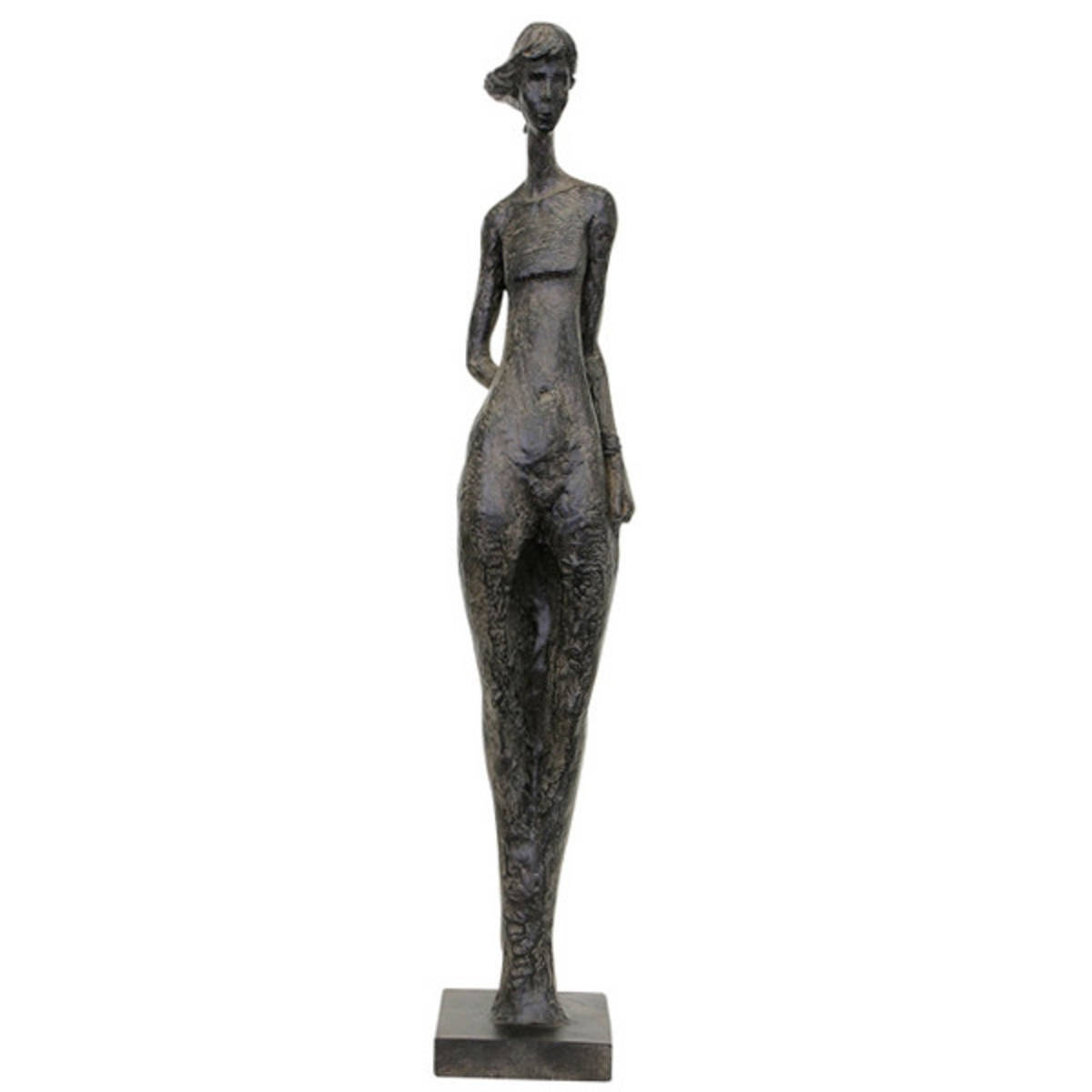 Frauenskulptur aus Polyresin, Höhe 81cm