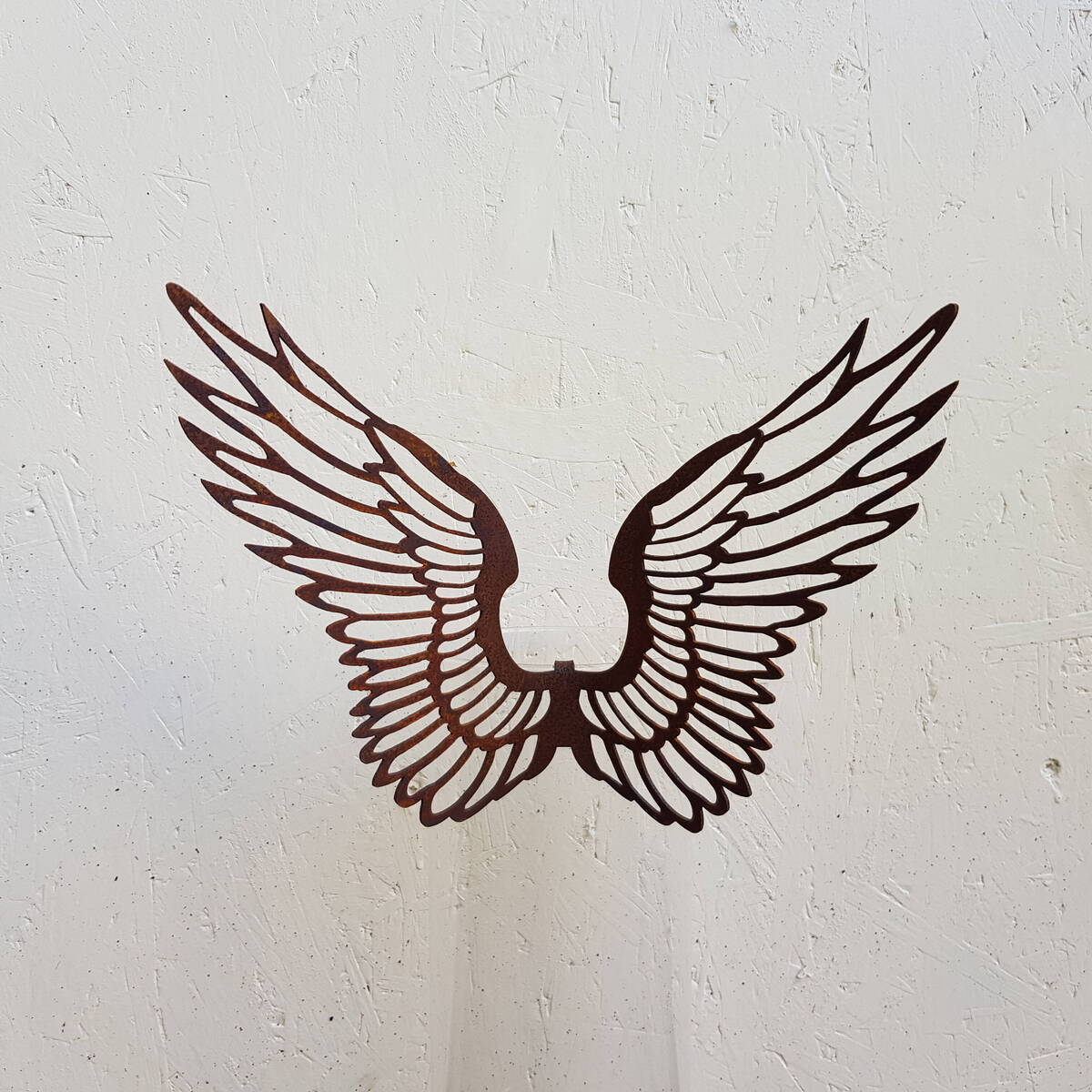 Ailes filigrane en fer rouillé, hauteur 20cm