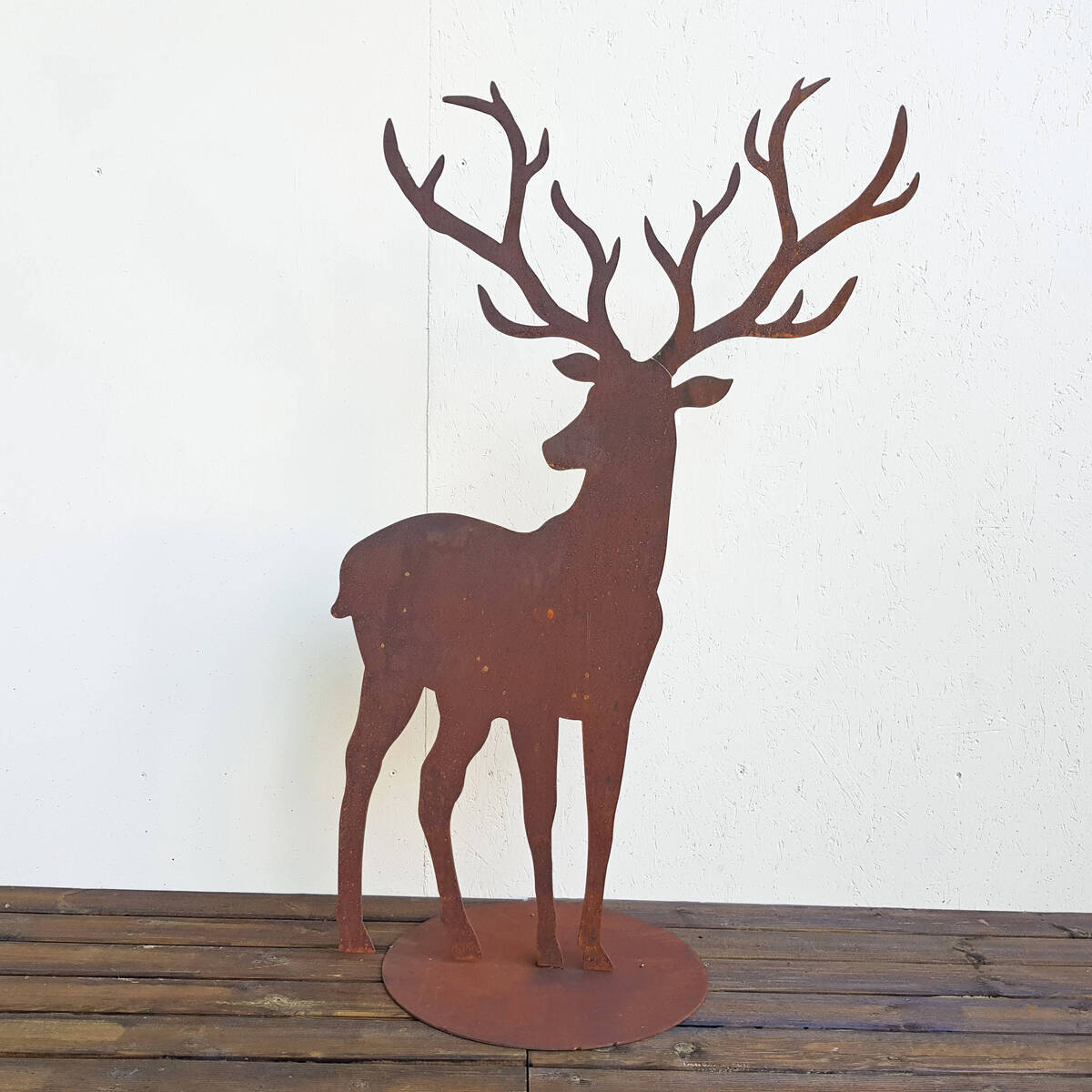Cerf en fer rouillé, à poser, 120cm  