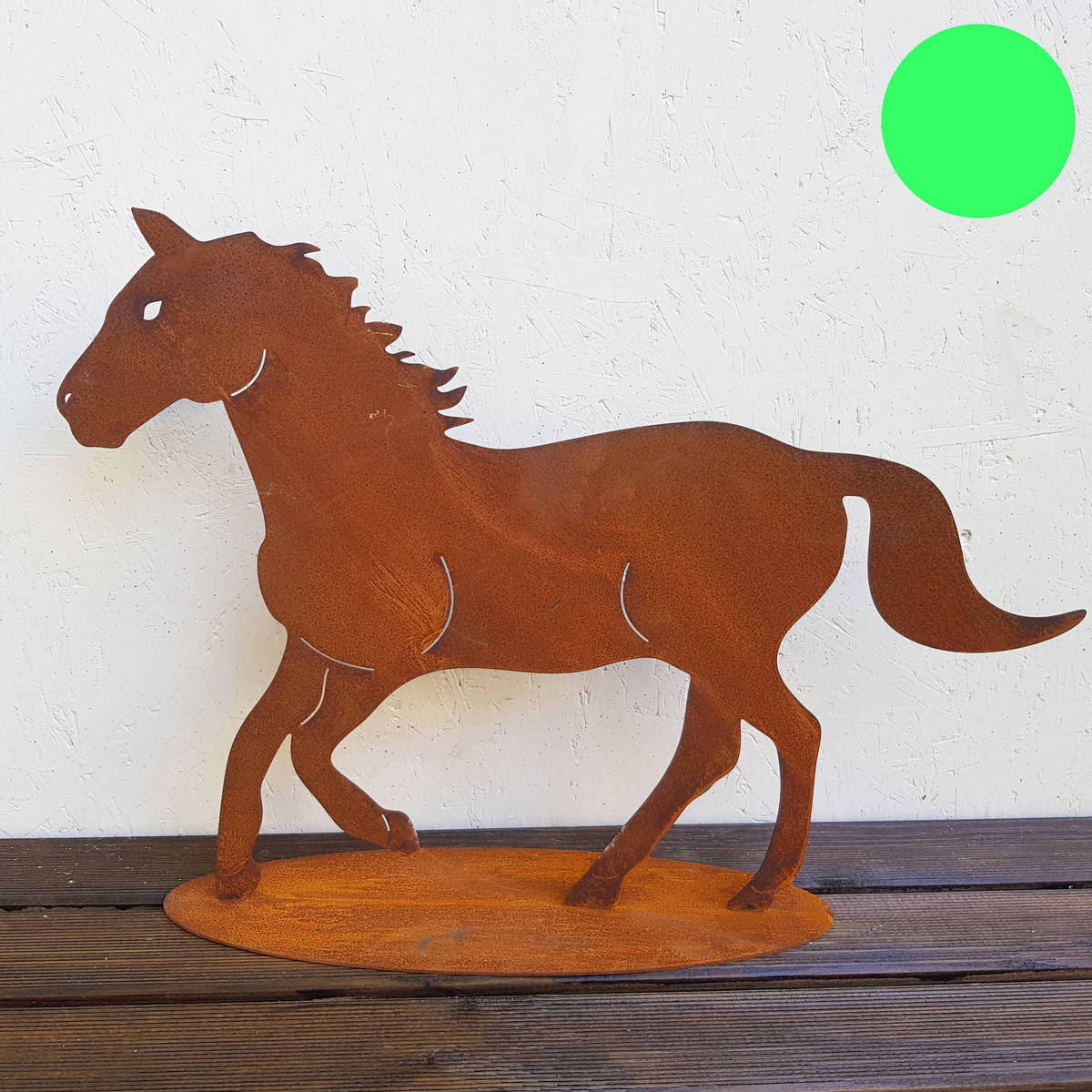 Cheval en fer rouillé, 62x44cm