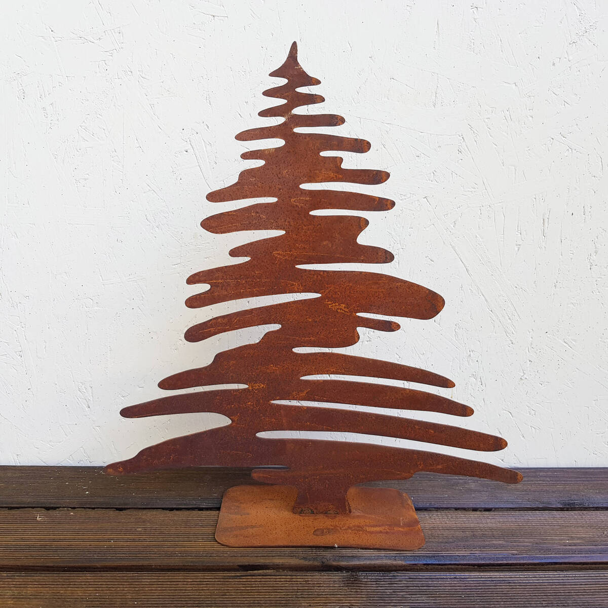 Sapin en fer rouillé, hauteur 45cm
