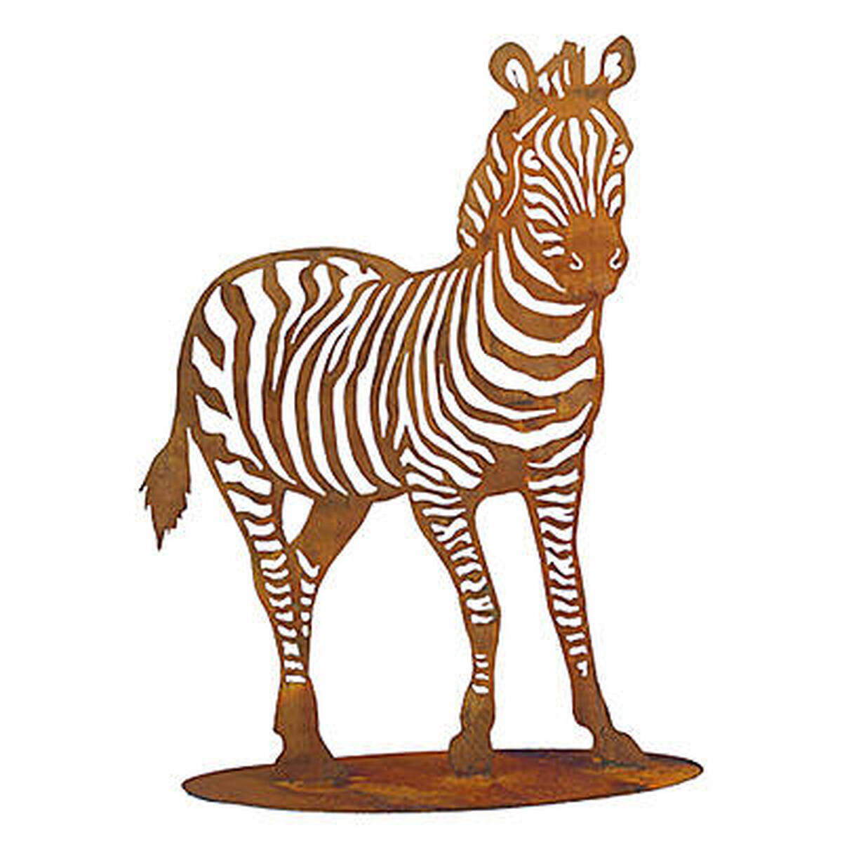 Zèbre en fer rouillé, hauteur 150cm