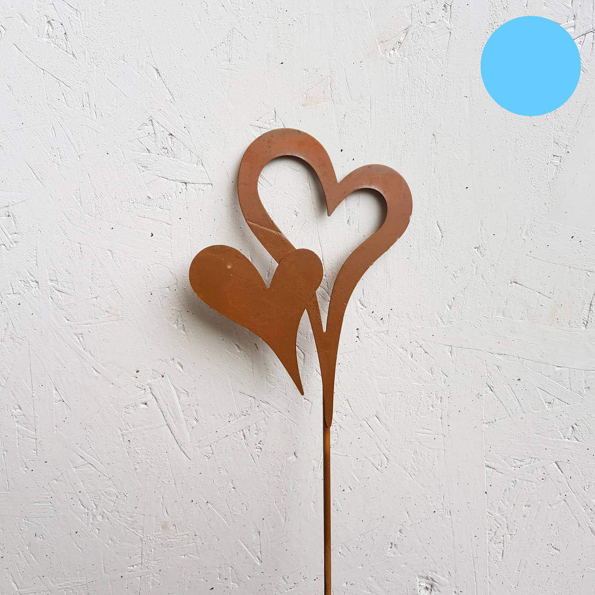 Coeurs en métal, à piquer, hauteur 58cm