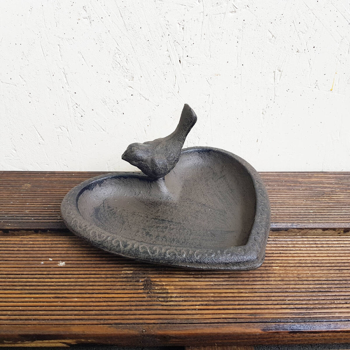 Abreuvoir pour oiseaux en fonte, à poser